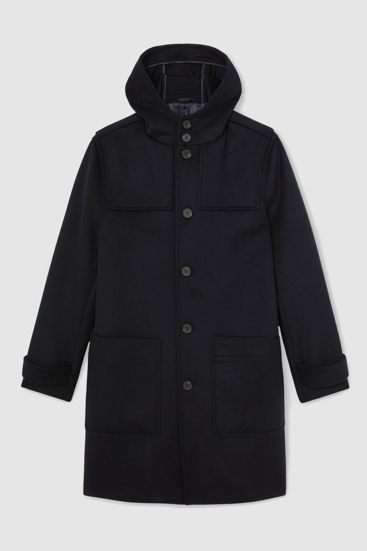 LS HOODED DUFFLE COAT NAVY 3