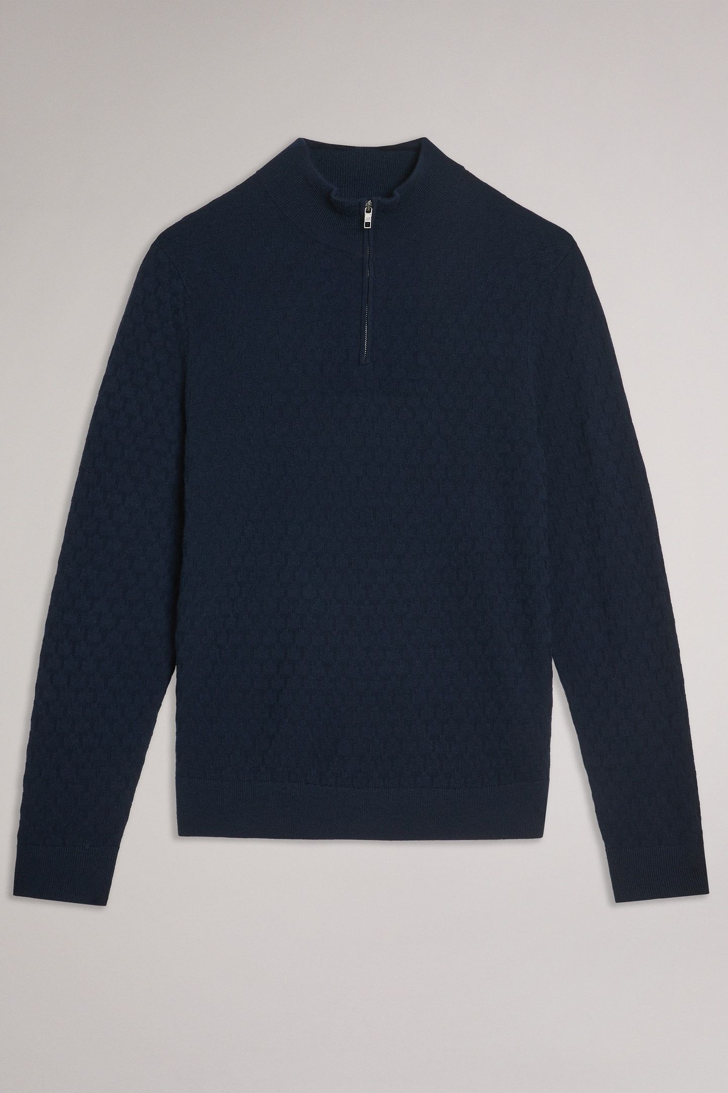 KURNLE LS T STITCH KNITTED HALF ZIP NAVY 4