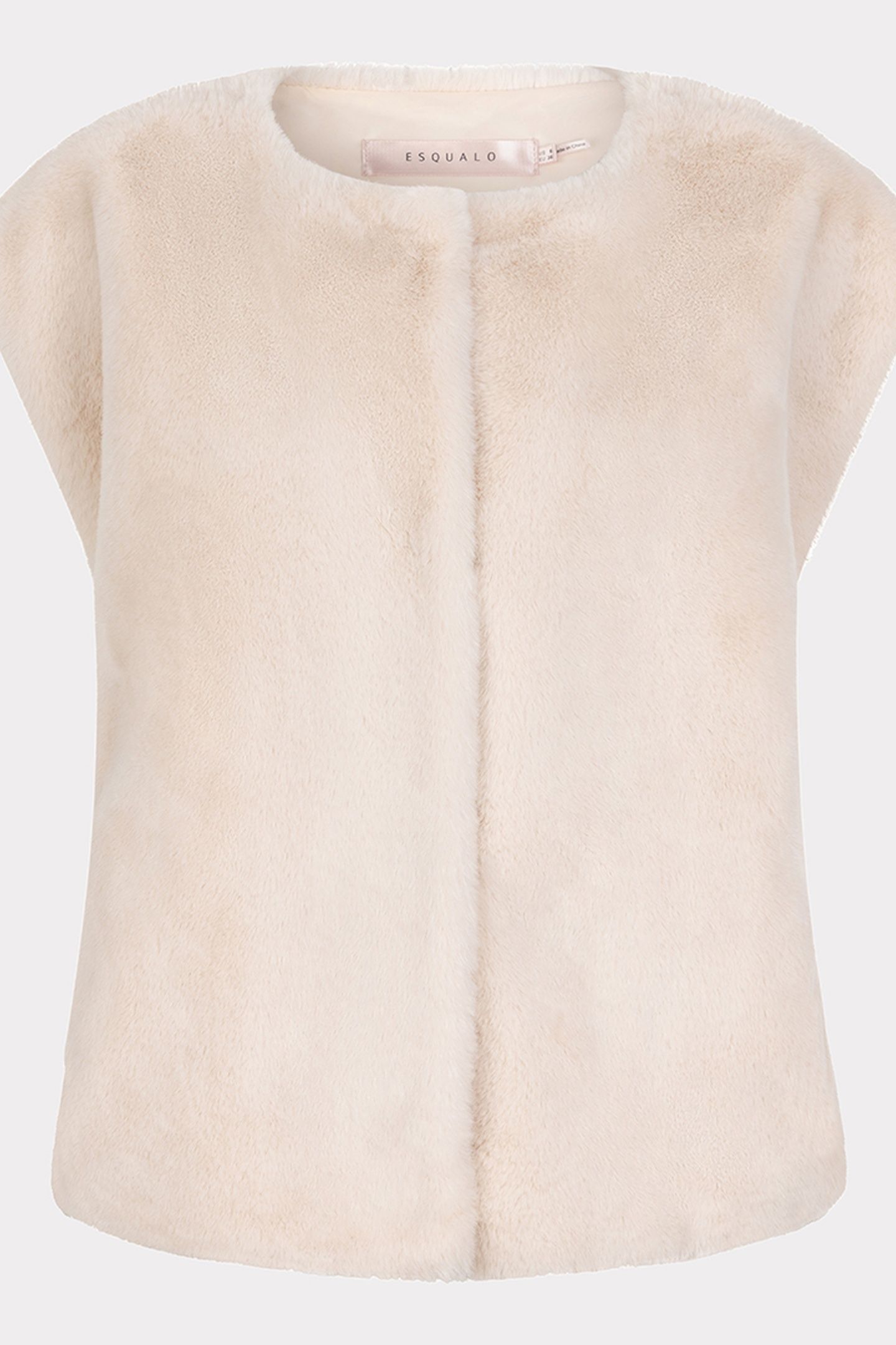 BODYWARMER FAKE FUR NATURAL 4