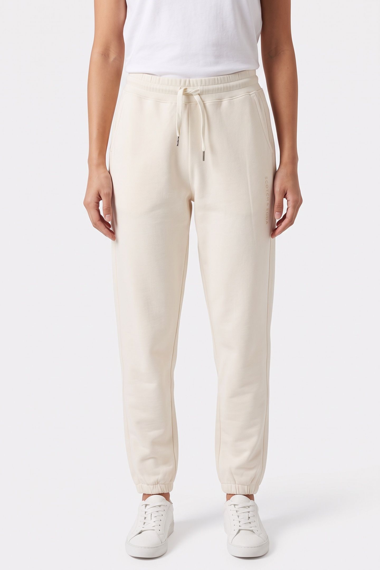 FLATLOCK RELAXED JOGGER PANTS OFF WHITE 1