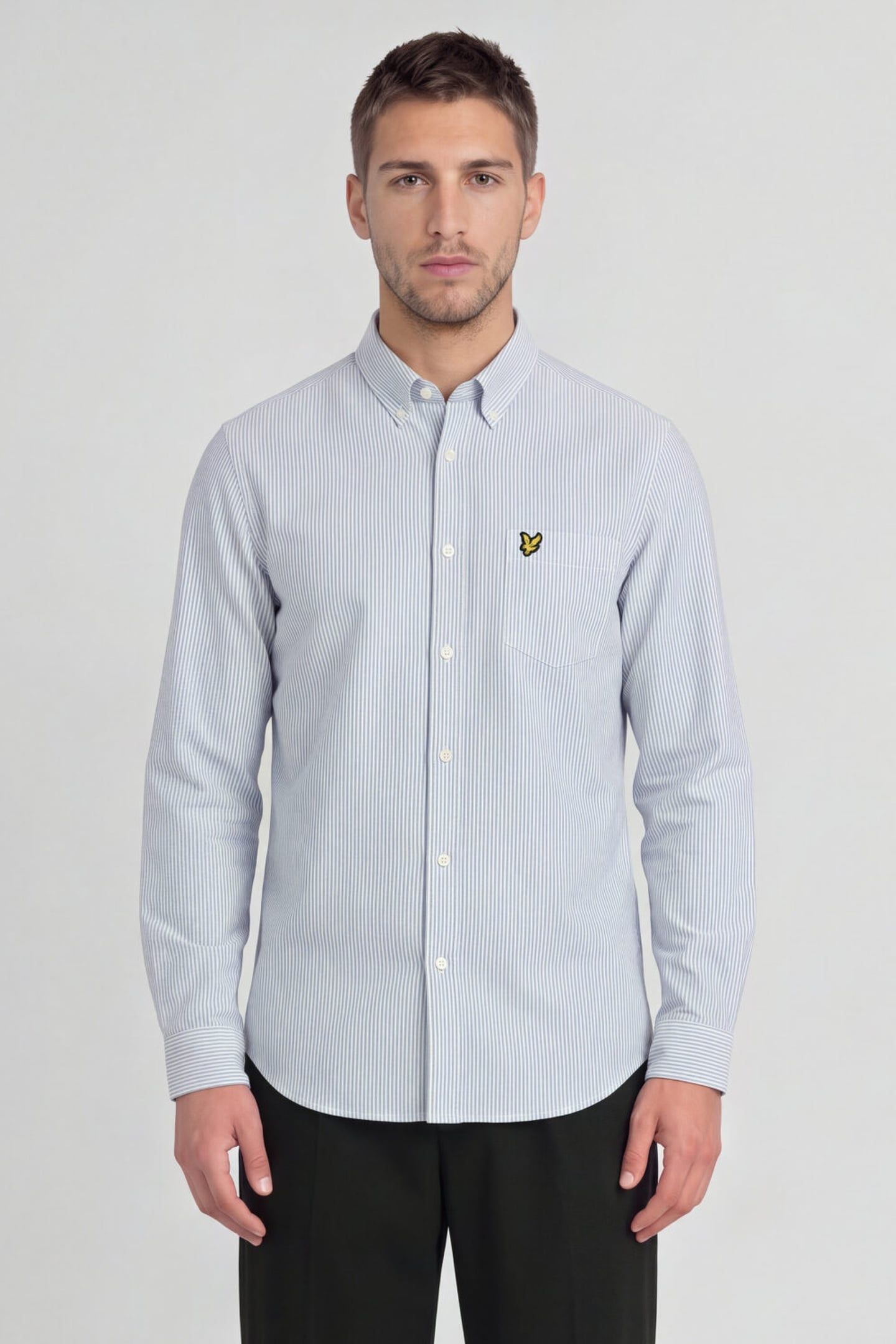 STRIPE OXFORD SHIRT EVERGLADE/WHITE 1