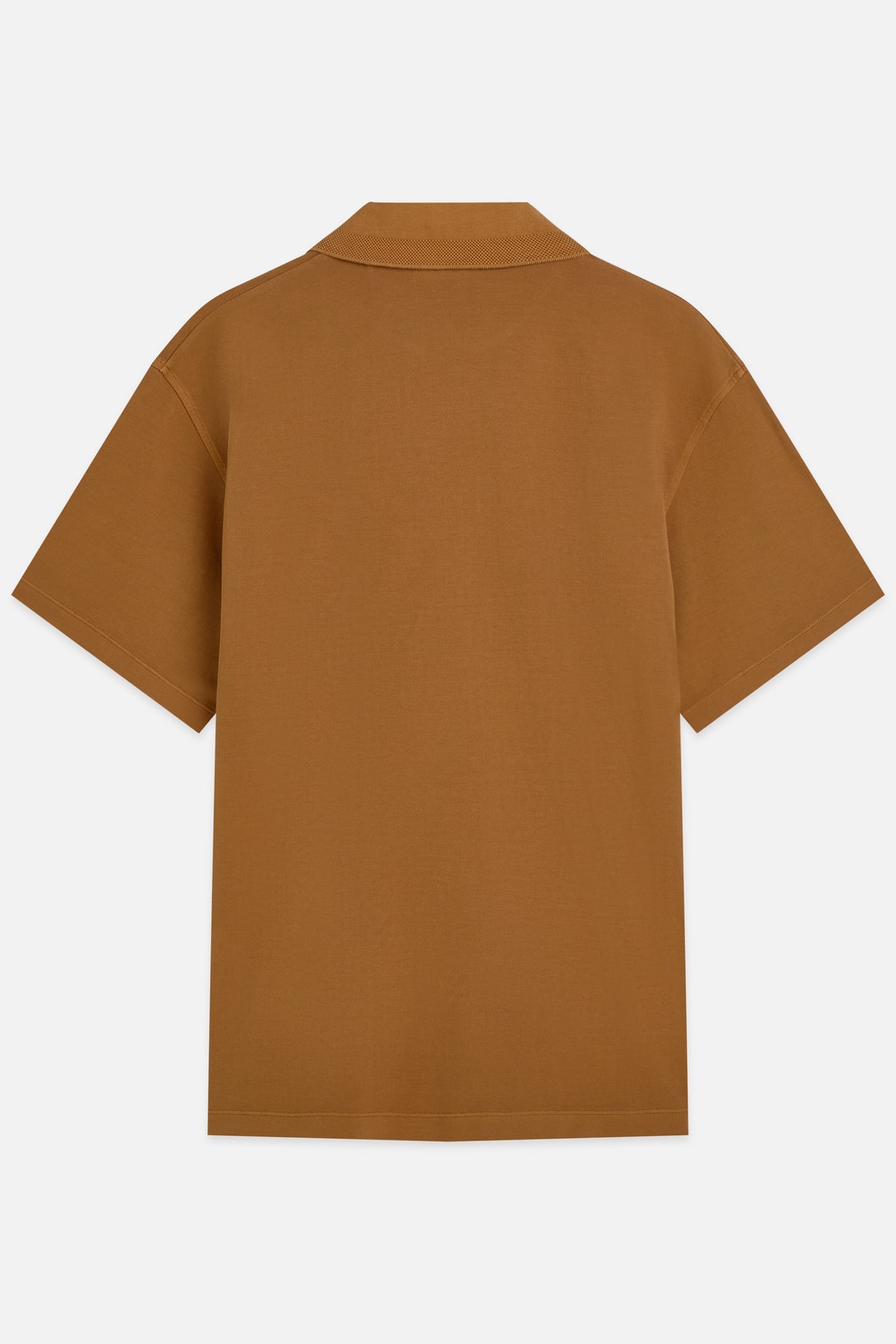 3 CROSSES PIQUE RELAXEDFIT GARMENTDYED POLO MEDIUM BROWN 4