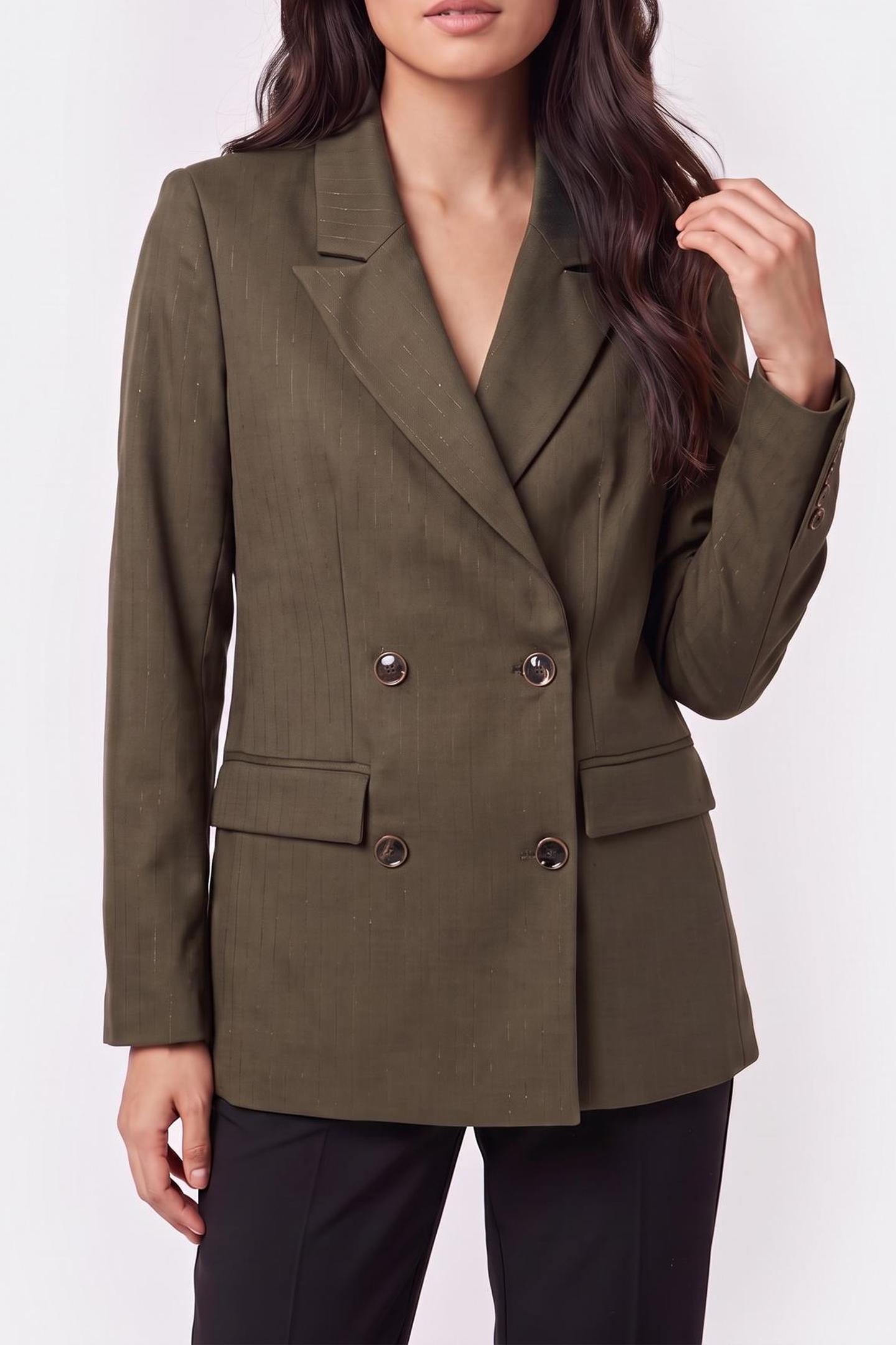 VILLON - GREEN SUIT JACKET WITH LUREX TENNIS STRIPES 1