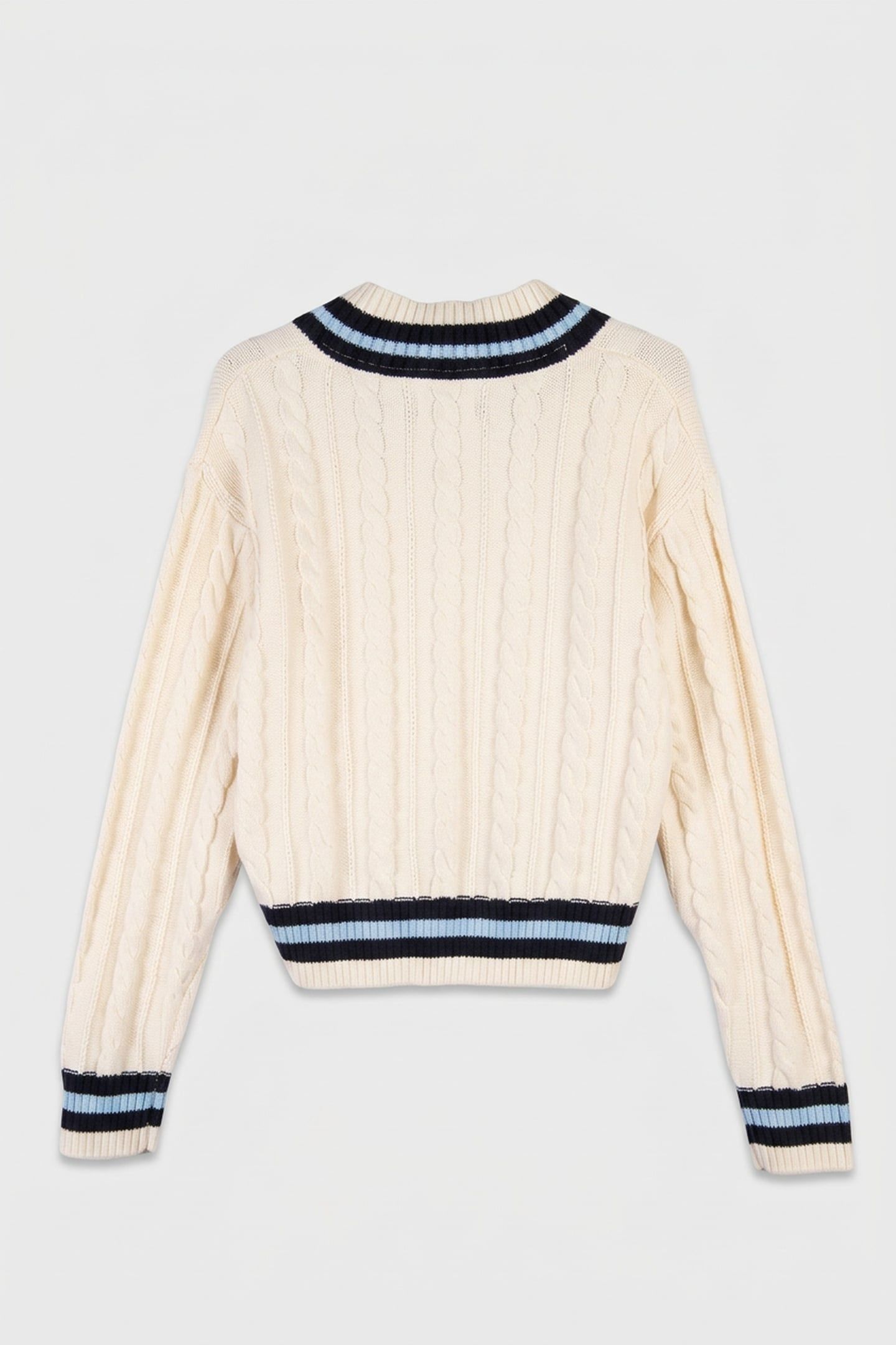 TEEN GIRLS CABLE KNIT CRICKET JUMPER CREAM 3