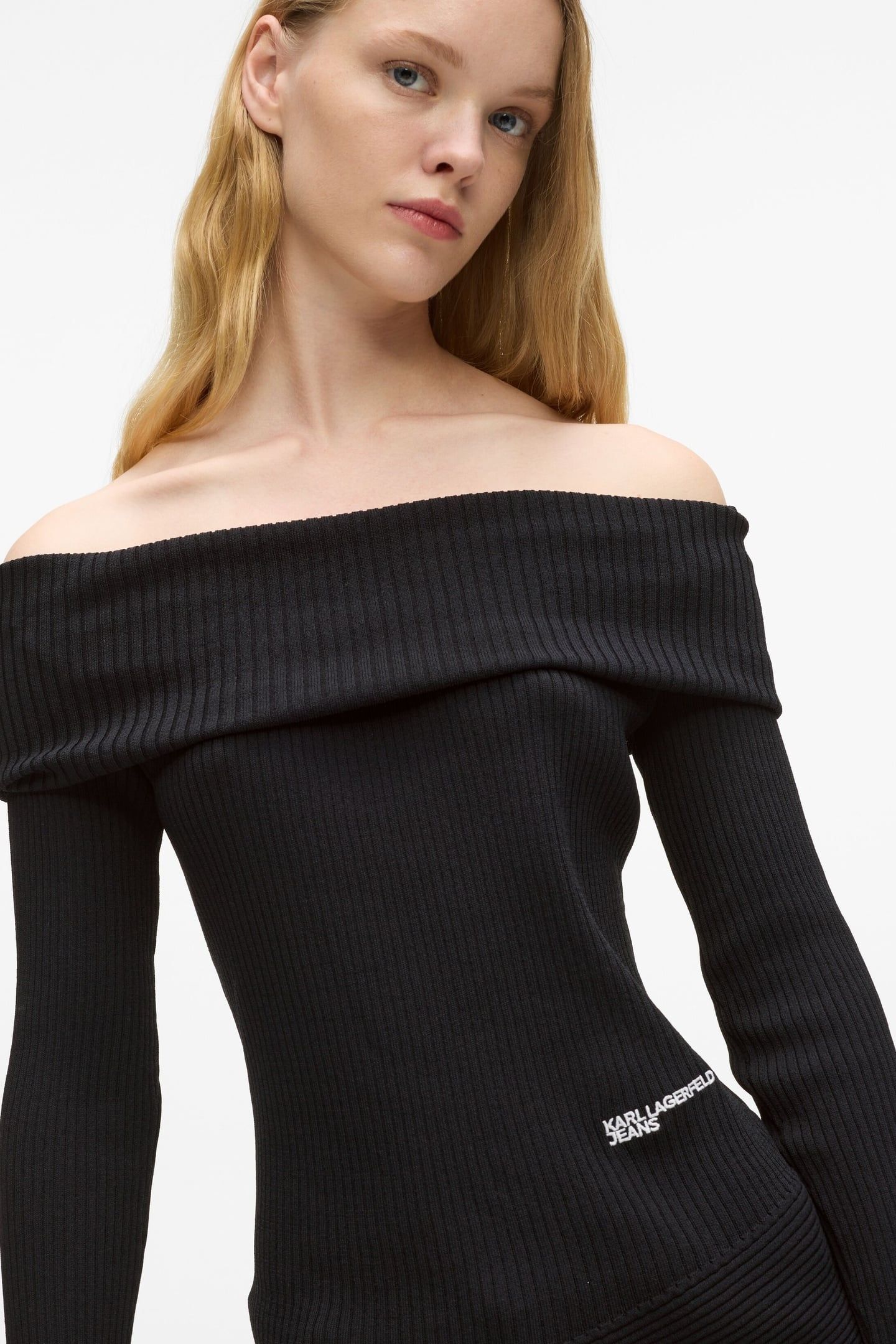 KLJ OFF SHOULDER KNIT BLACK 6