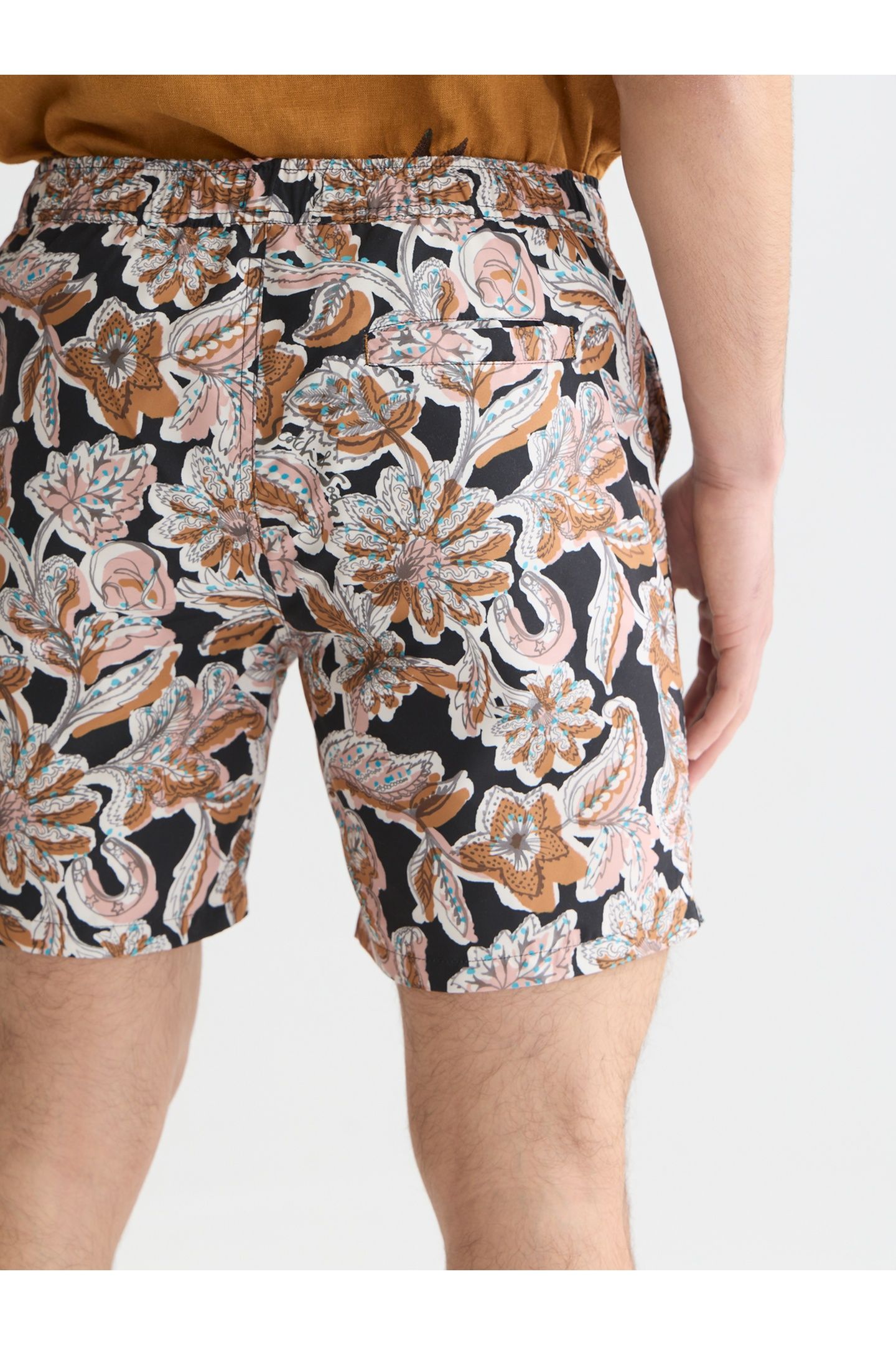 PRINTED MIDLENGTH SWIM SHORTS BLACK 6
