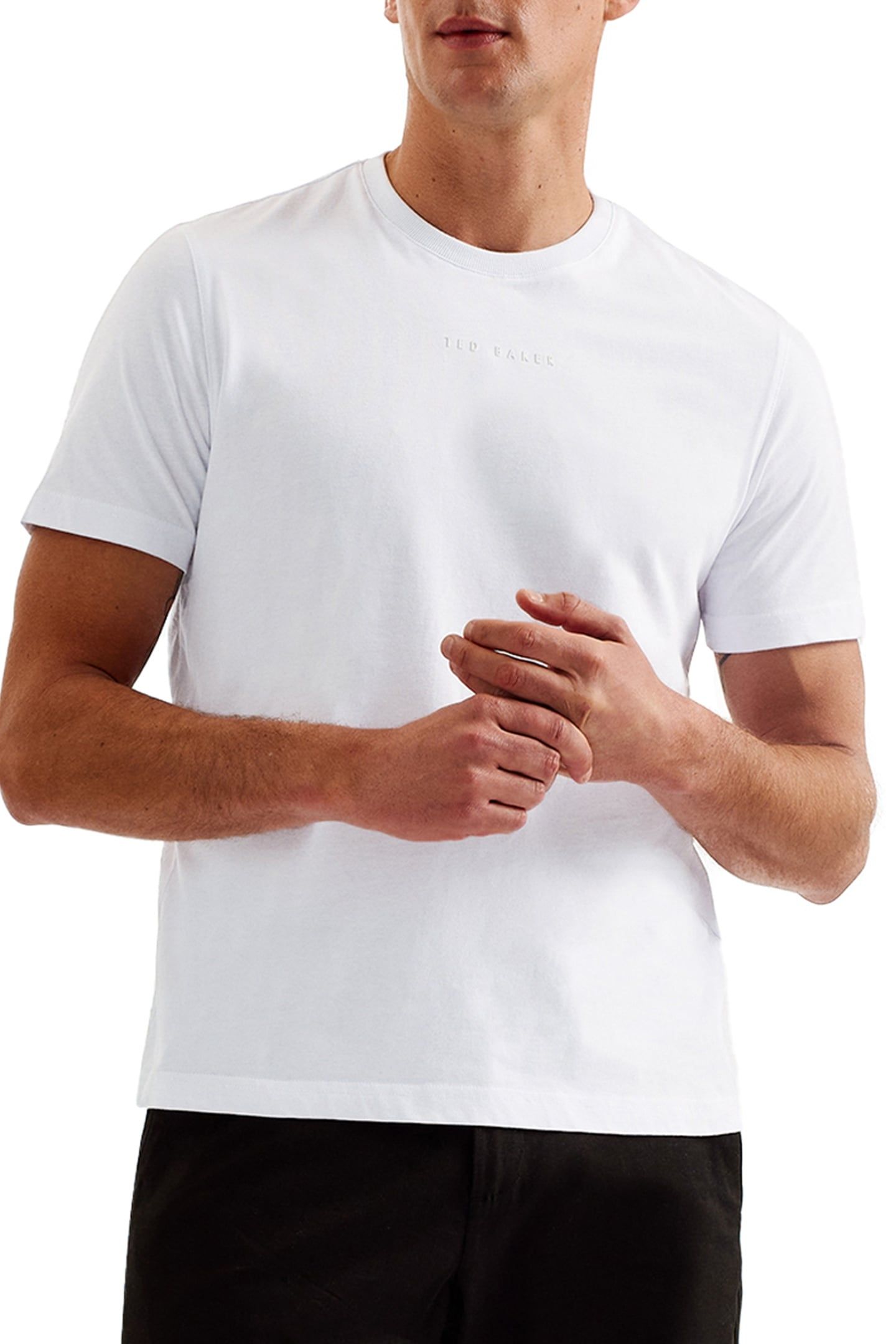 WISKIN SS REGULAR BRANDED T SHIRT WHITE 1