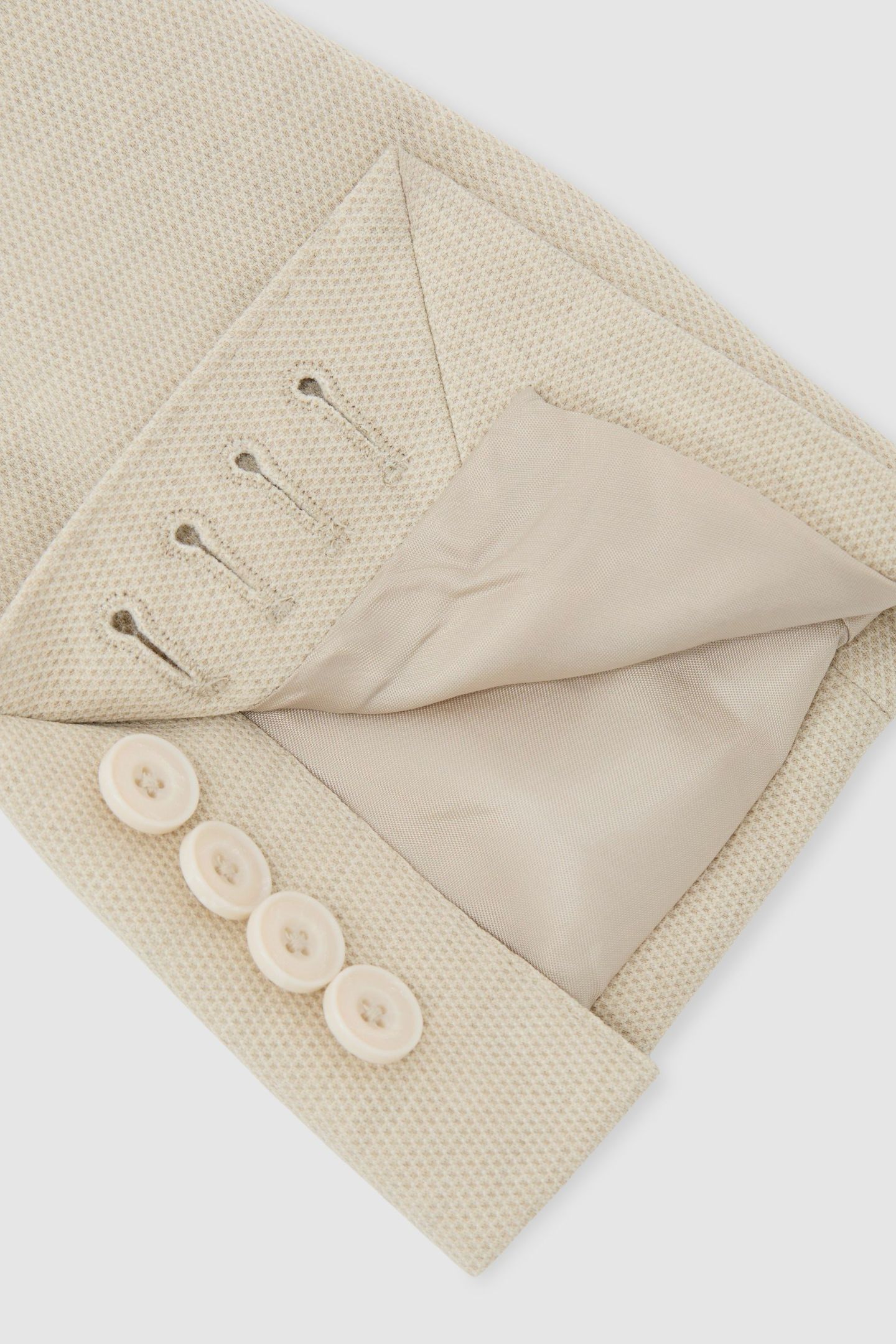SB 2B NOTCH TEXTURED JERSEY BLAZER STONE 7