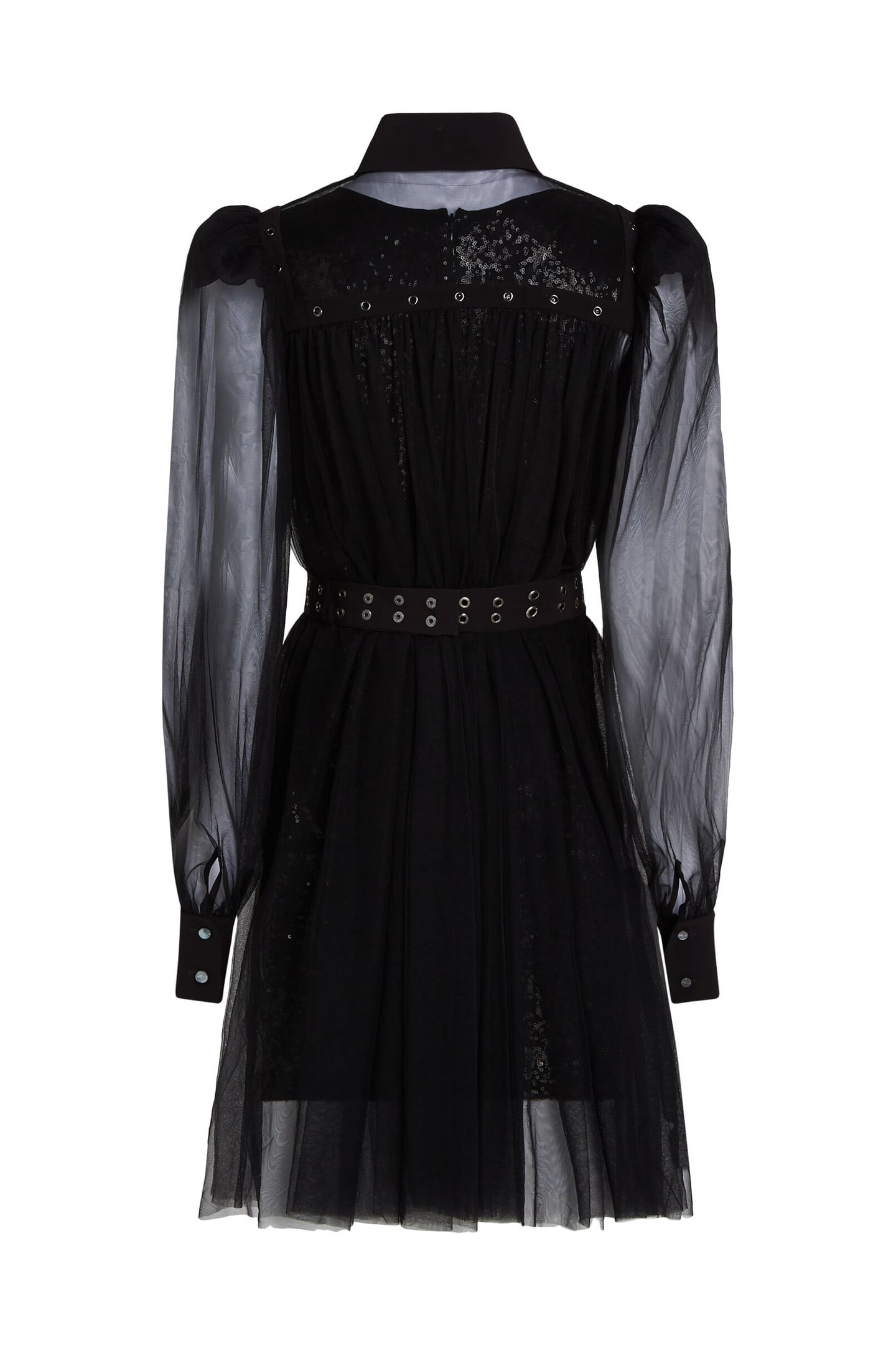 MATERIAL MIX FASHION DRESS BLACK 7