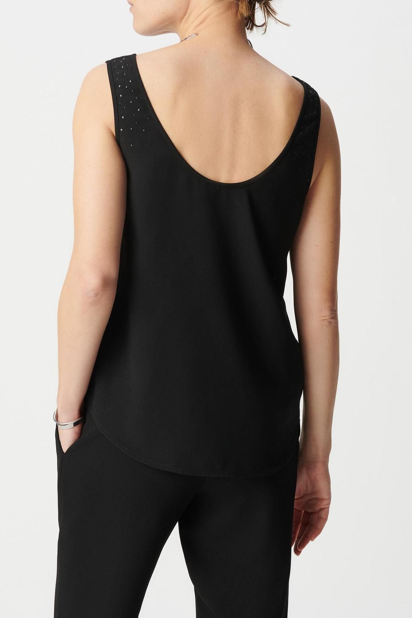 BLACK RECYCLED STUDDED FRONT/BACK REVERSIBLE TOP 2