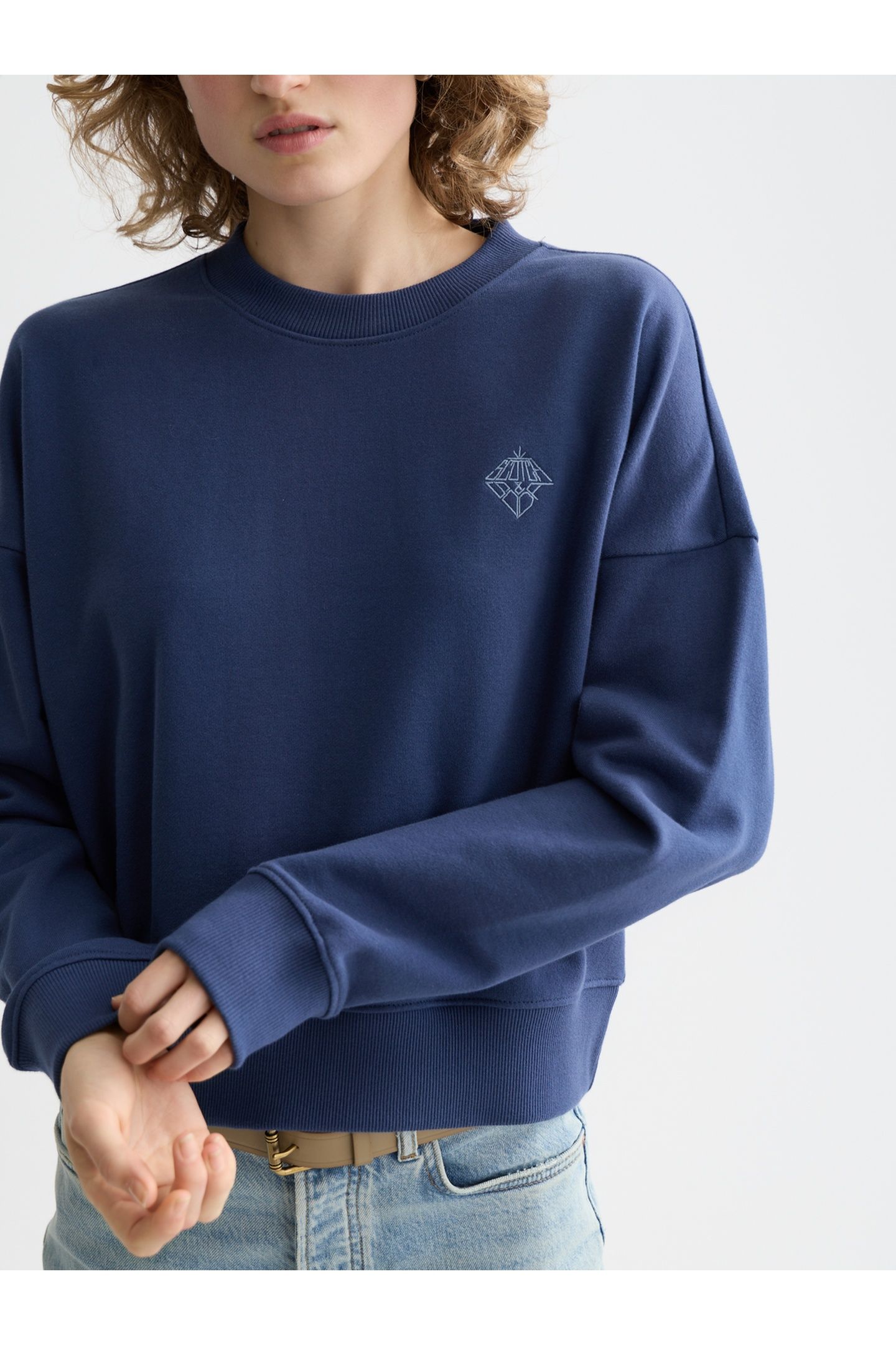 EMBROIDERED LOGO RELAXED FIT SWEATSHIRT OCEANA 6