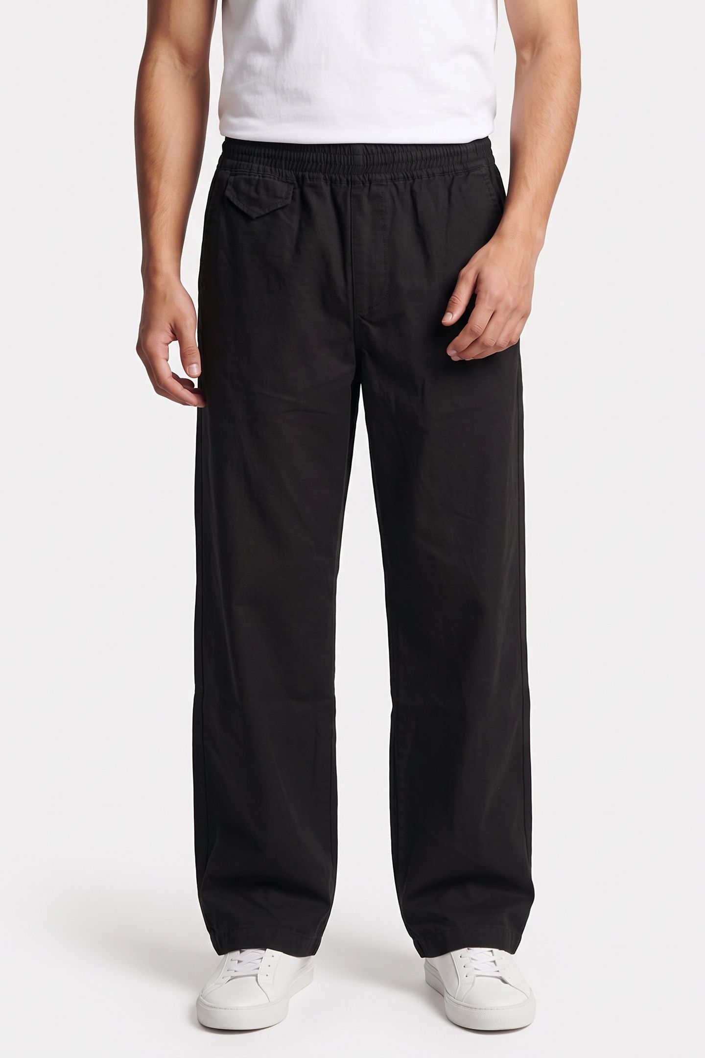 UNISEX PAJAMA TROUSERS FAUX BLACK 4