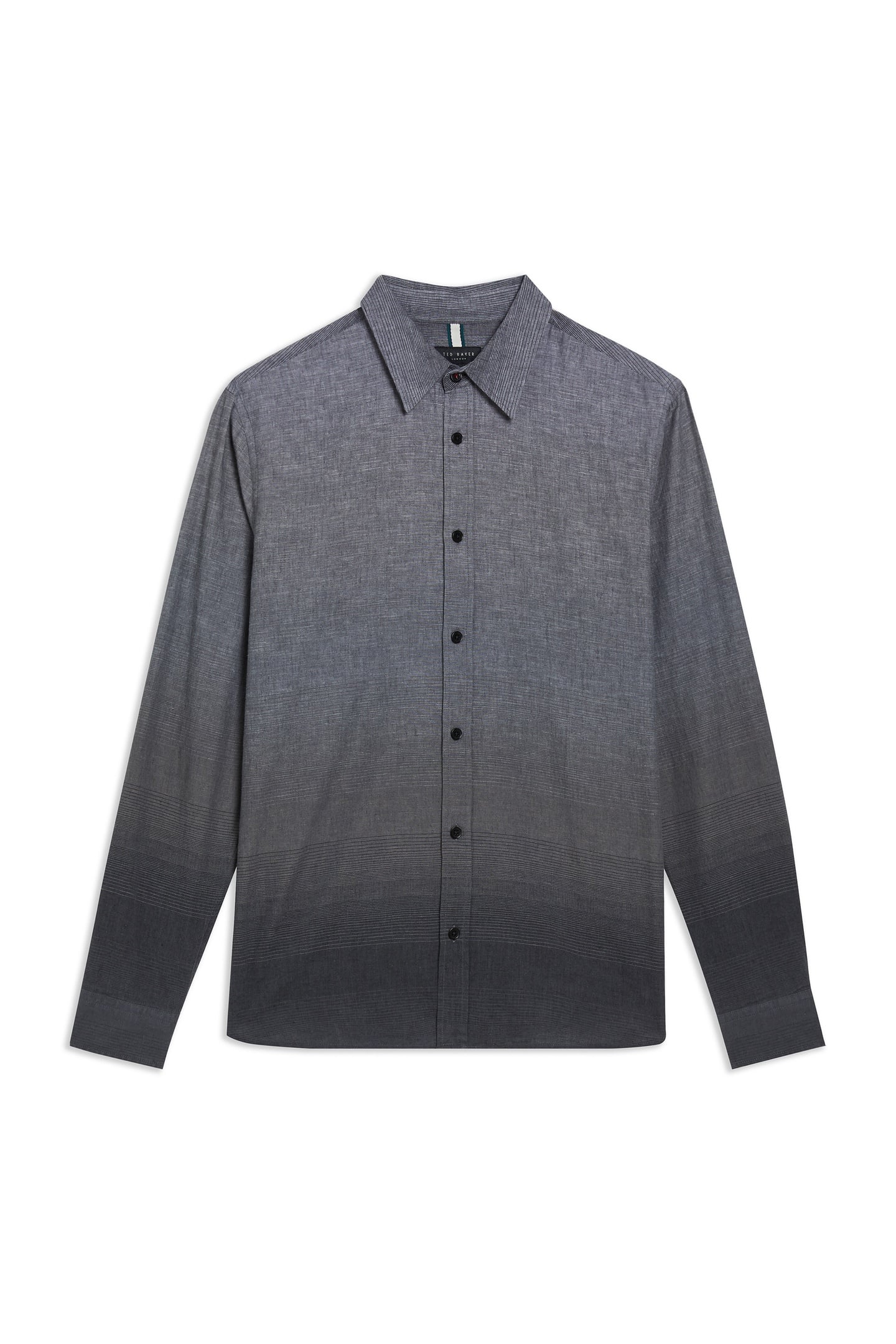 ACKLEY LS REGULAR OMBRE PRINT SHIRT BLACK 3