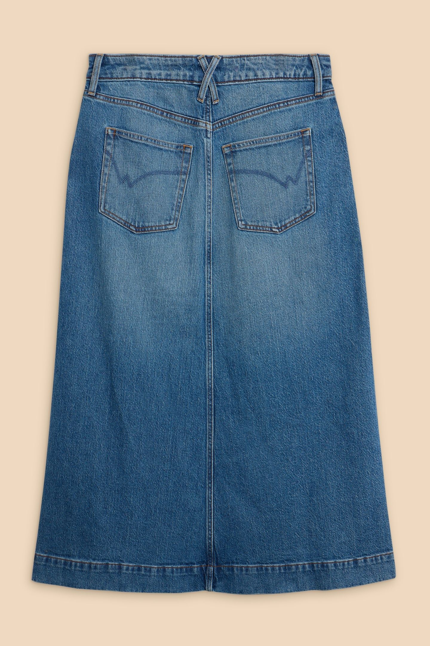ALLIE DENIM MIDI SKIRT LGT DENIM 3