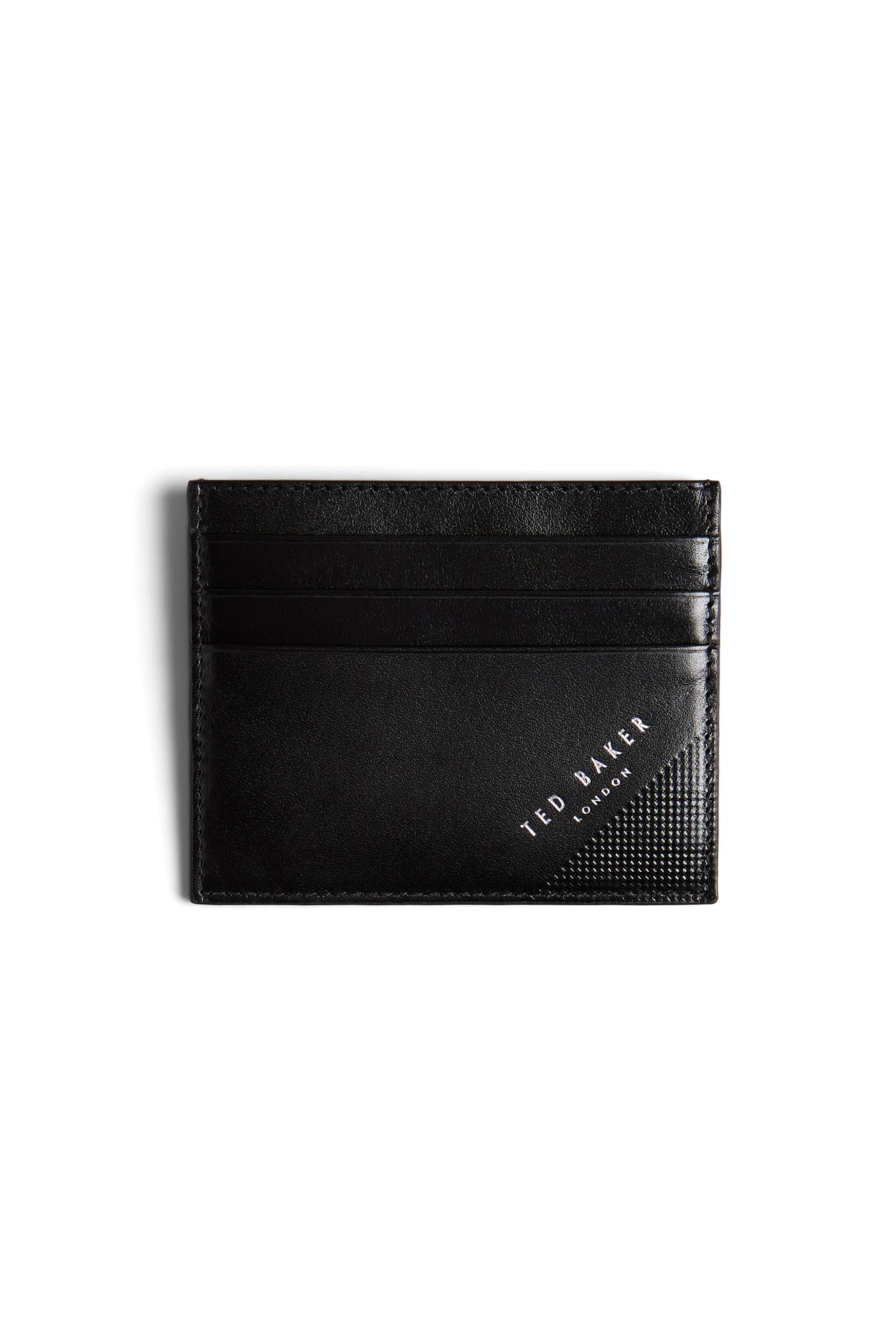 MXW RAFFLE EMBOSSED CORNER LEATHER CARDHOLDER BLACK 1