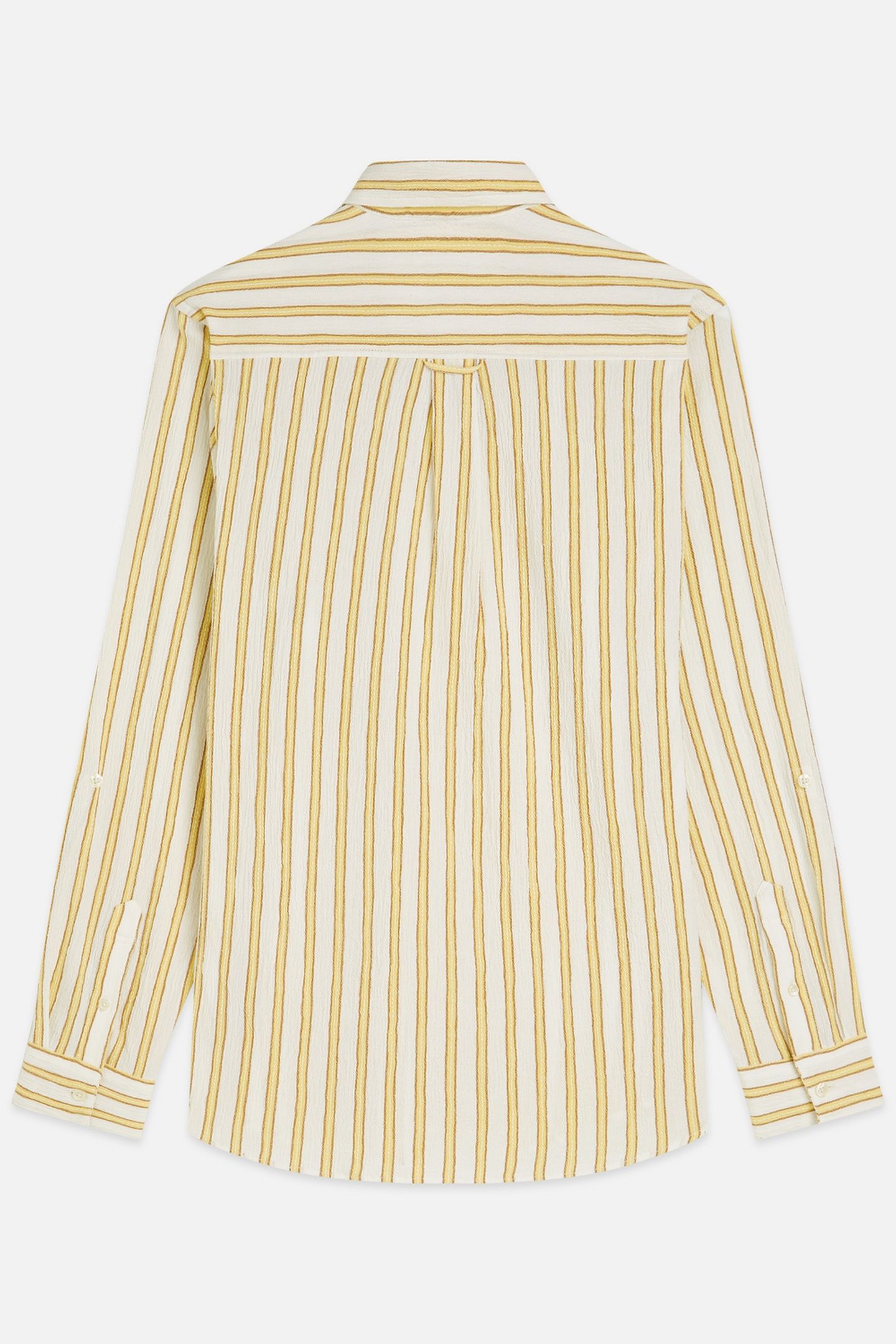 STRIPED CRINKLE STRUCTURE REGULARFIT SHIRT MED YELLOW 2