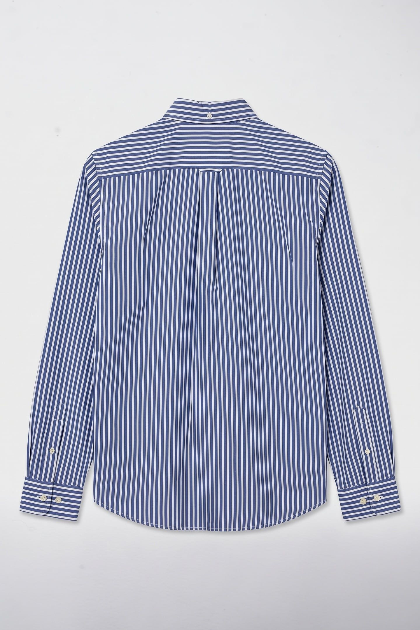 TEEN UNISEX STRIPED SHIELD POPLIN SHIRT COLLEGE BLUE 3