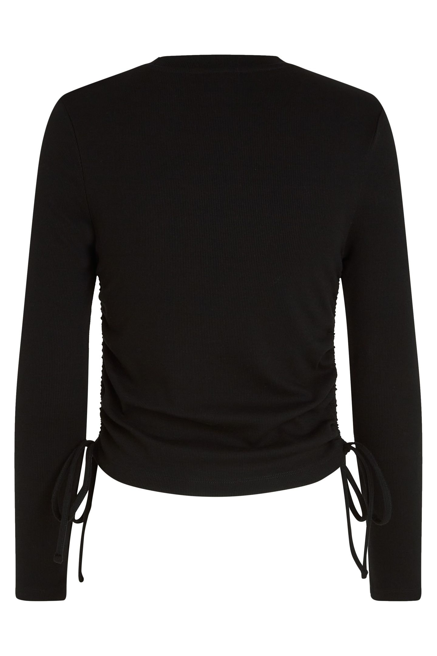 KLJ RUCHED RIBBED TOP BLACK 5