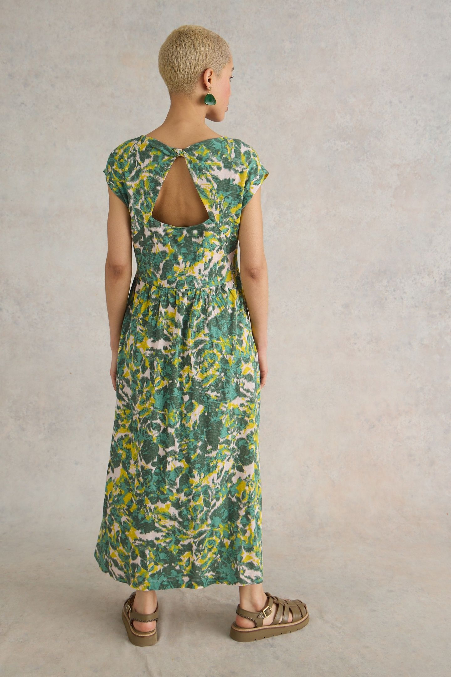ADDISON COTTON JERSEY DRESS TEAL PR 3