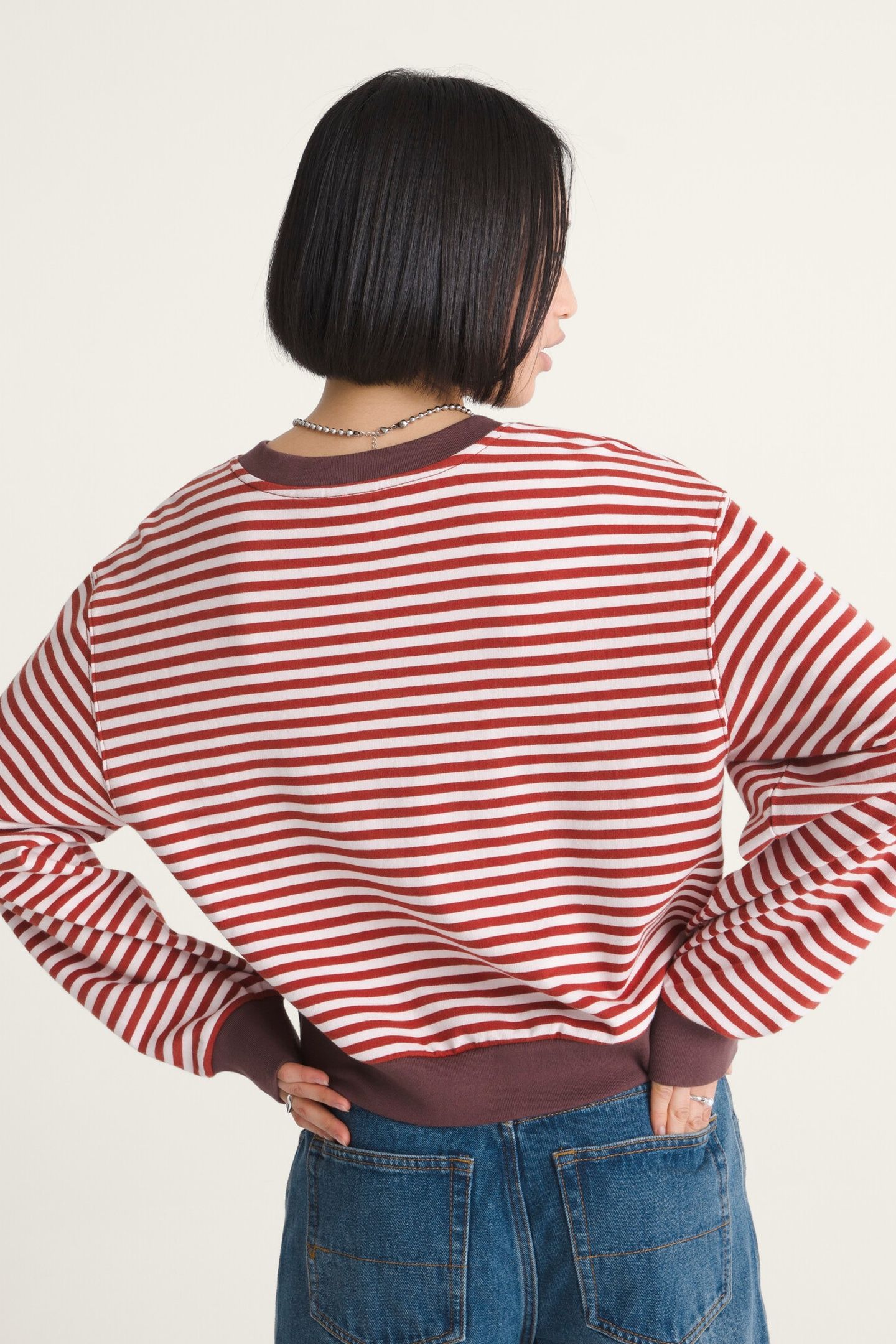 MOLLY HENLEY PULLOVER PALE PETAL/POPPY EMBER 2
