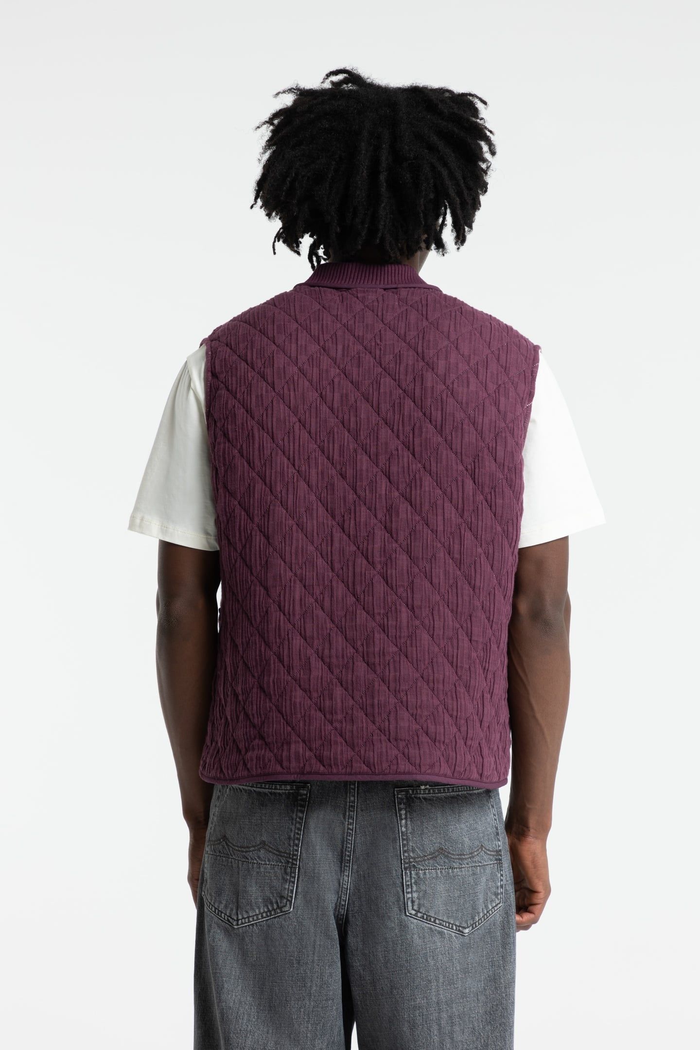 UNISEX KIKO VEST MAUVE WINE 2