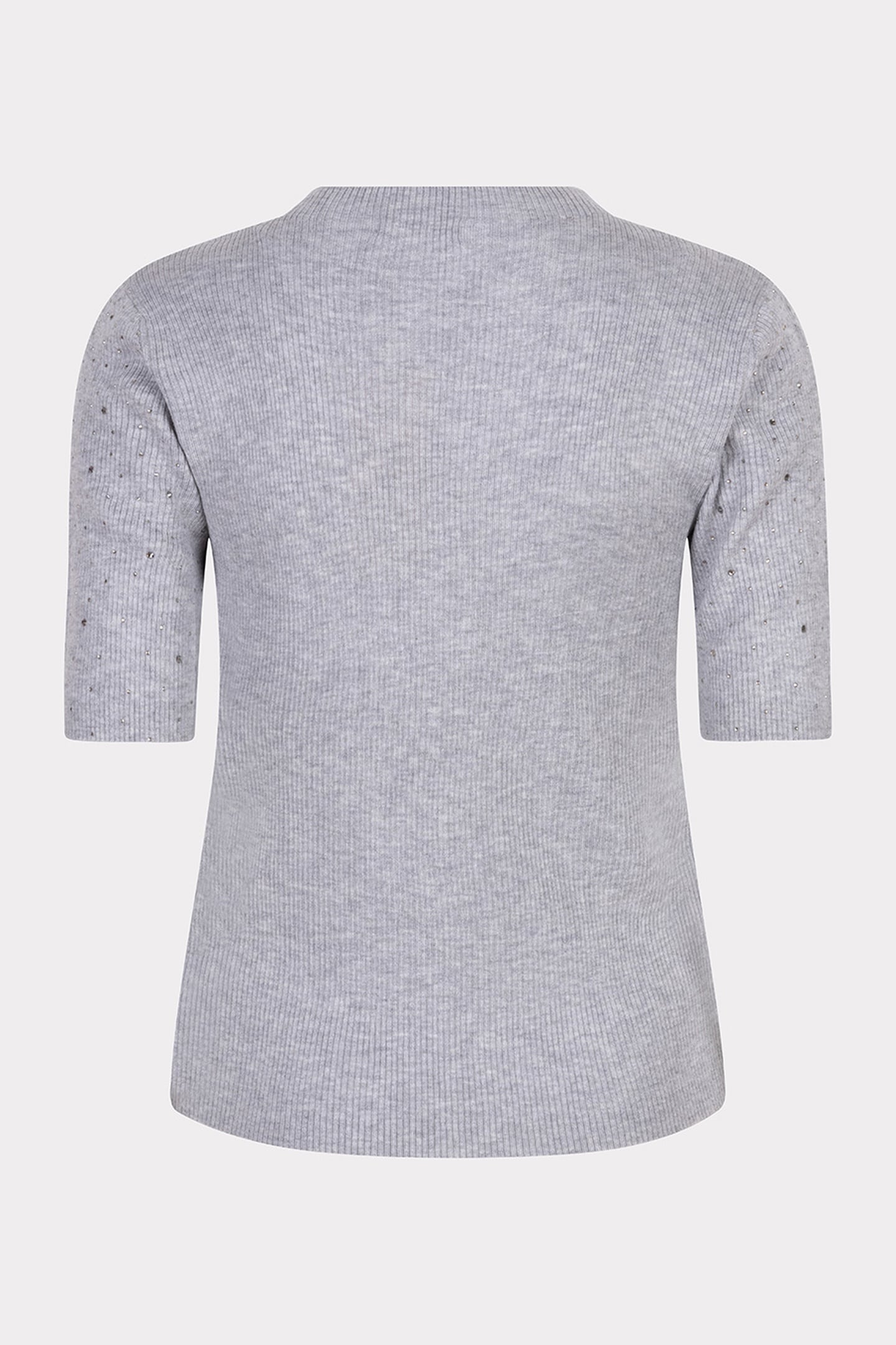 TOP RIB S/SLVE STUDS LIGHT GREY MELANGE 5