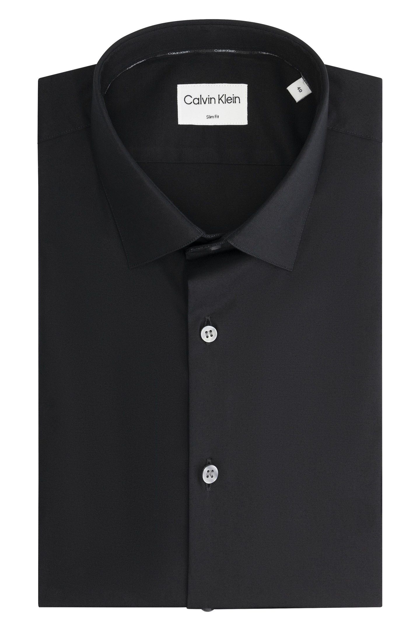 SLIM ESSENTIAL POPLIN SHIRT BLACK 5