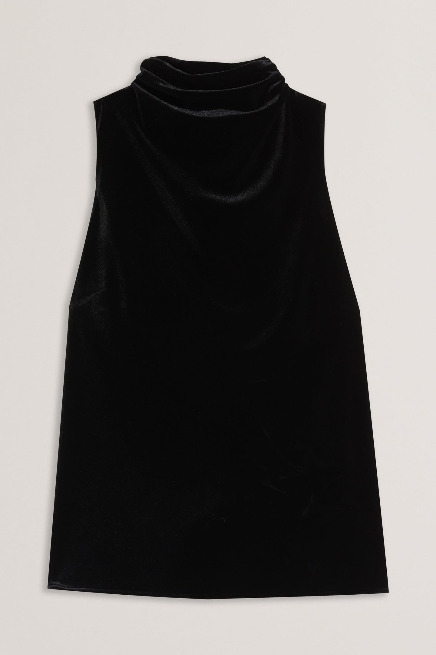 NALIAS COWL NECK SLEEVELESS TOP BLACK 3