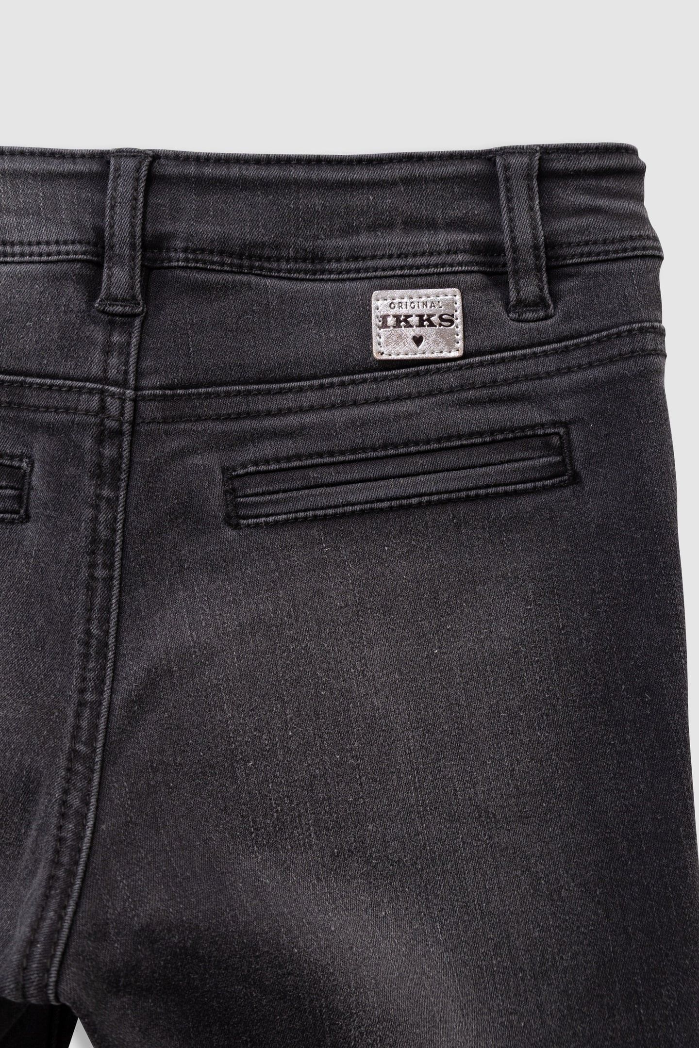 GIRLS’ GREY FLARED JEANS WITH VISIBLE BUTTONS 4