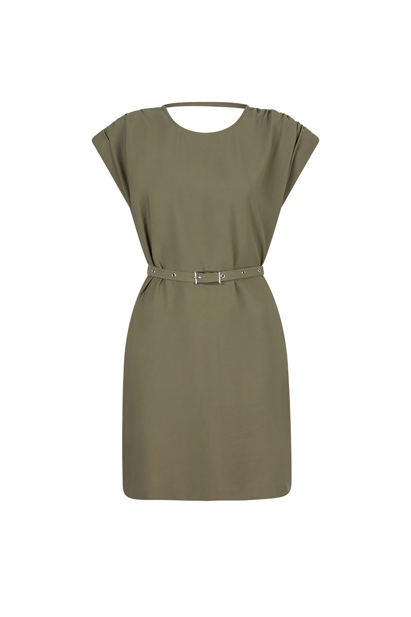 BLAIDY BELTED MINI DRESS OLIVE GLOW 3