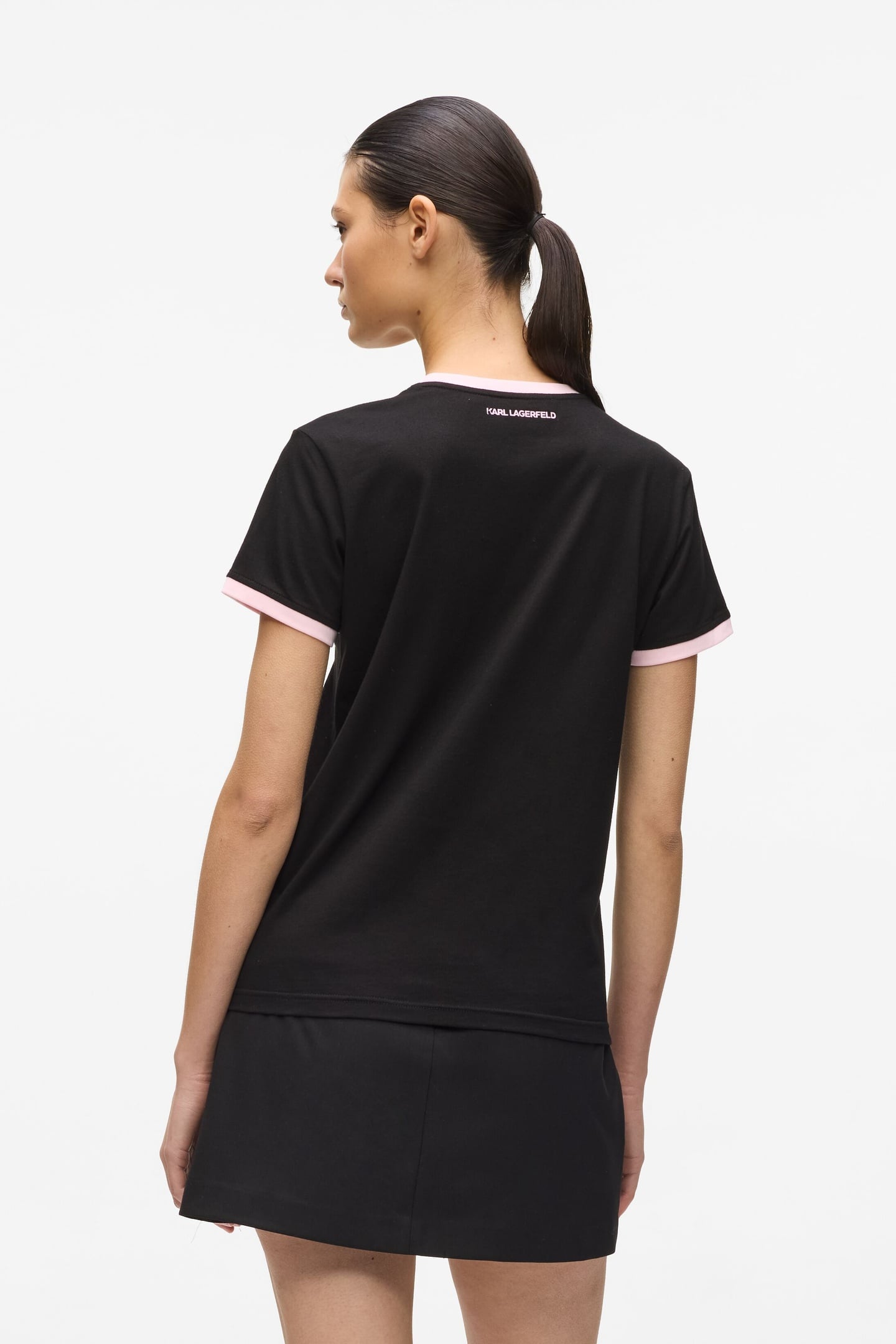 KL RHINESTONE SLIM T-SHIRT BLACK 2