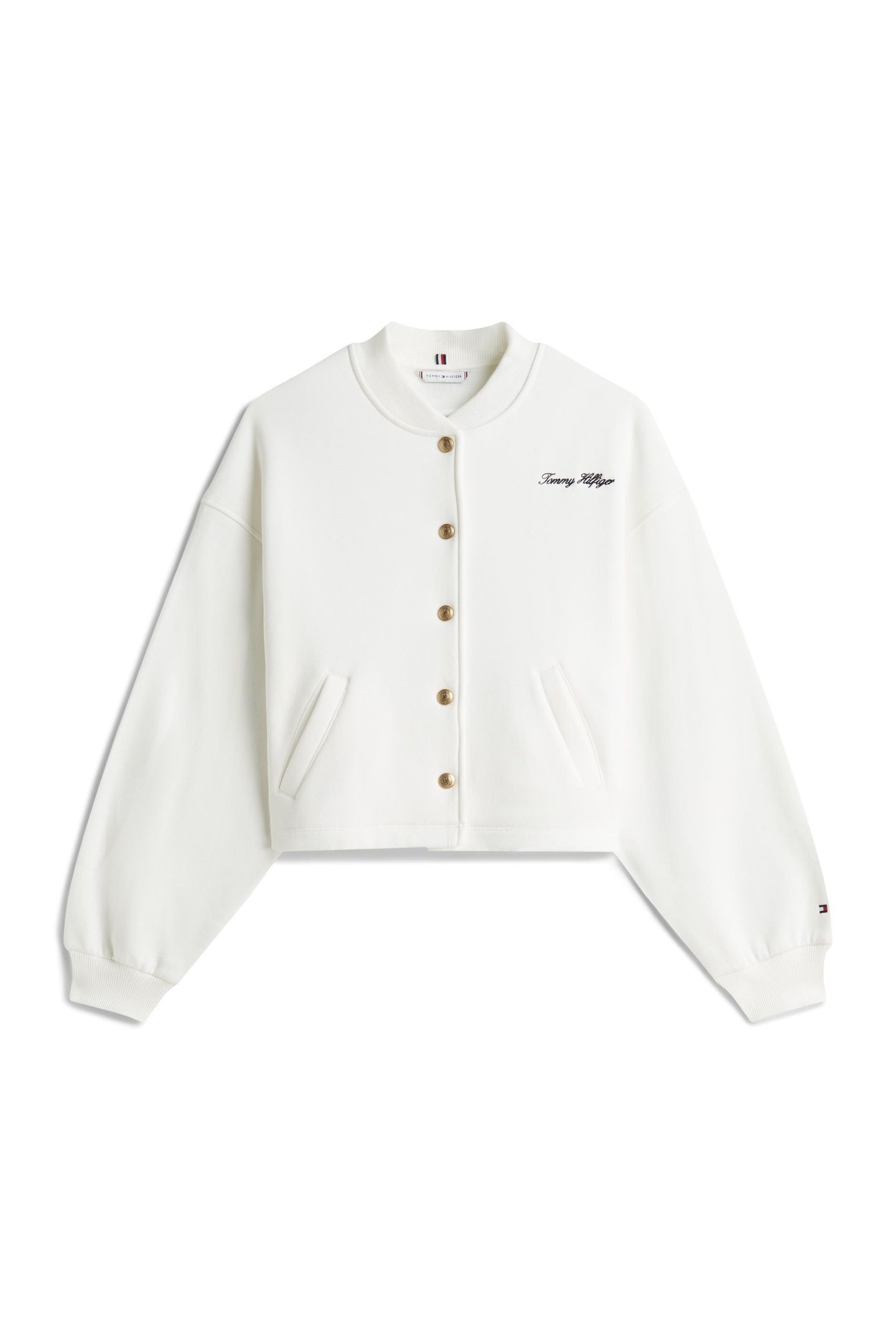 GOLD BUTTON HWK BOMBER ECRU 1