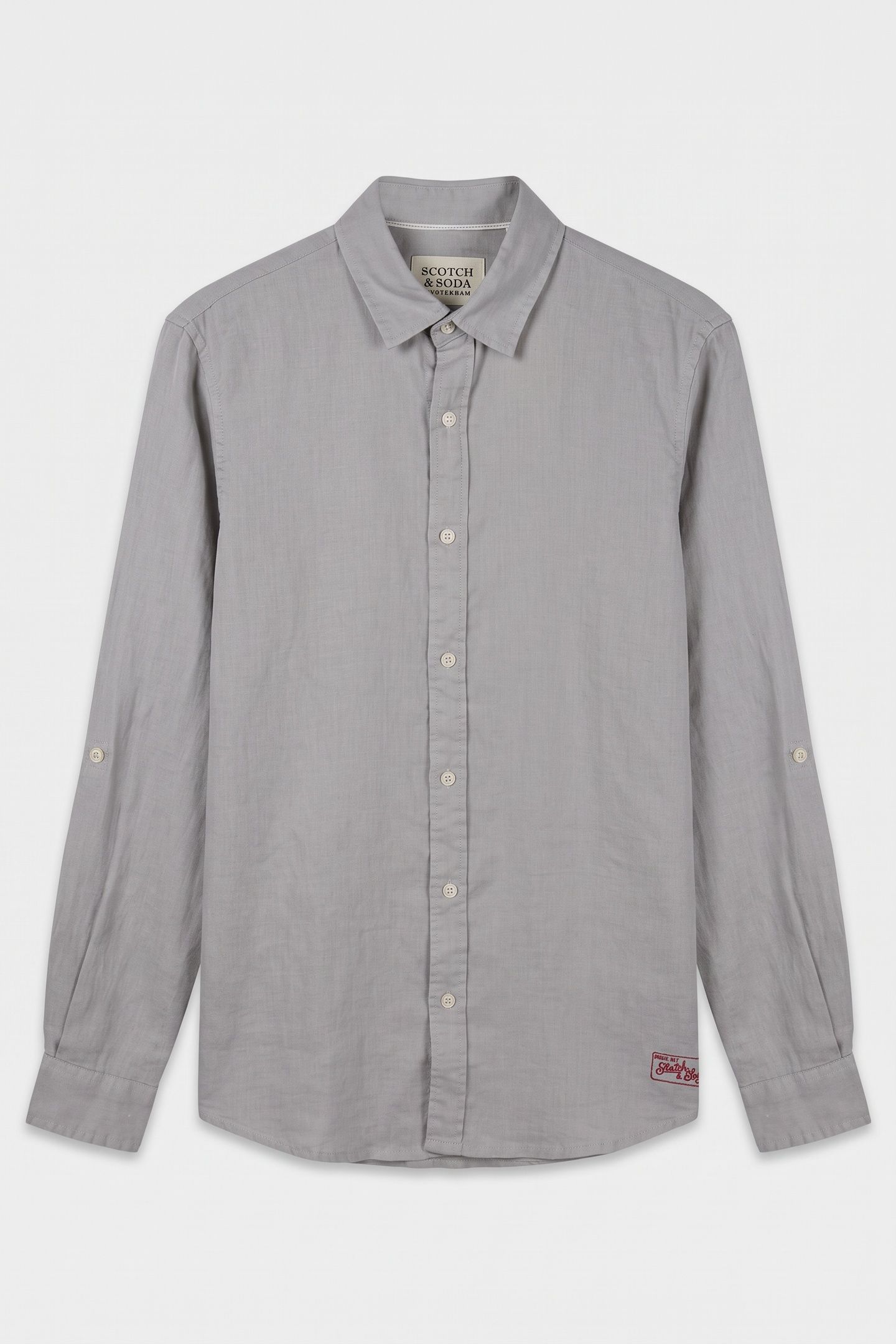 SEASONAL CORE LINEN REGULARFIT SHIRT MEDIUM GREY 3