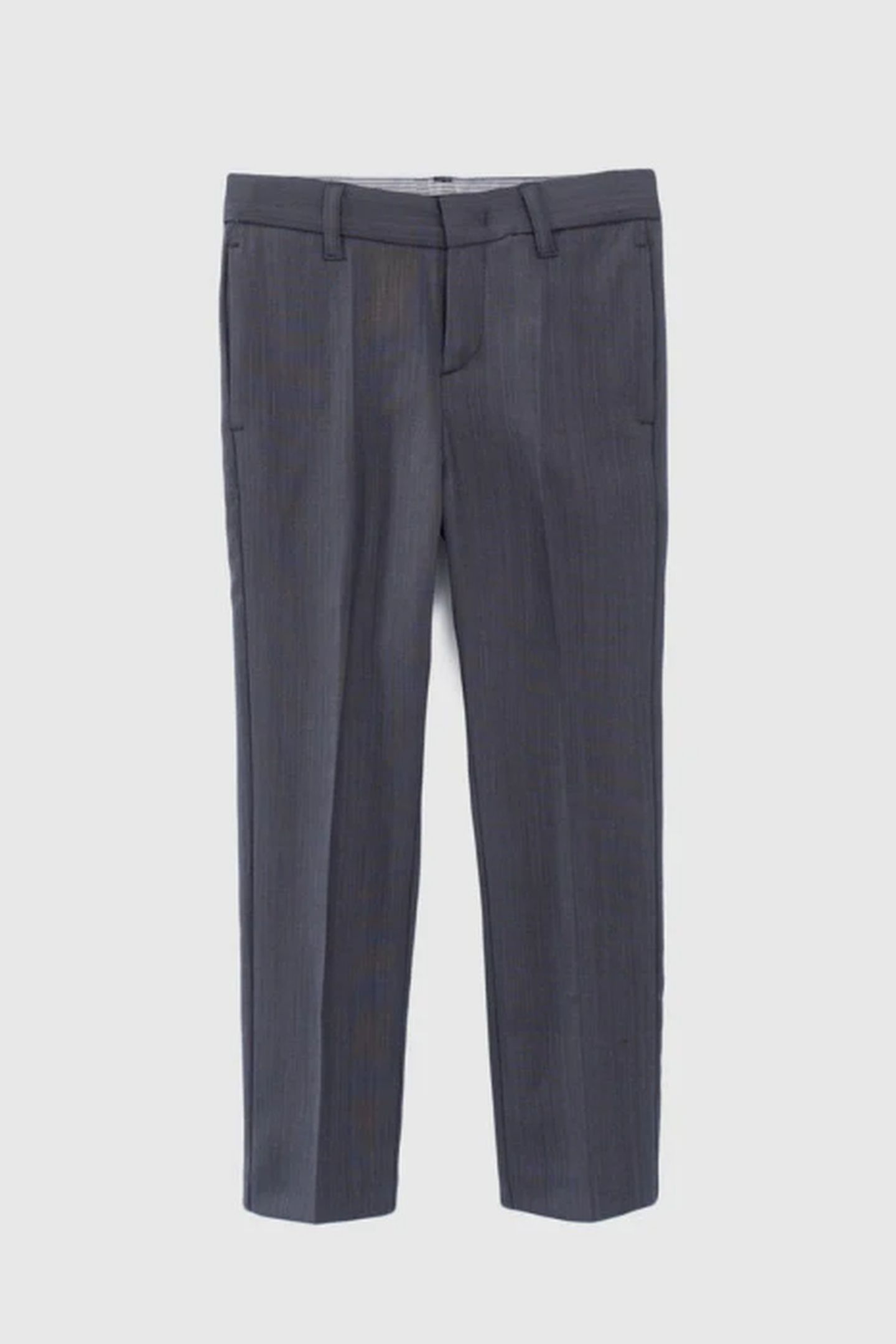 BOYS' NAVY SEMI_PLAIN SUIT TROUSERS 1