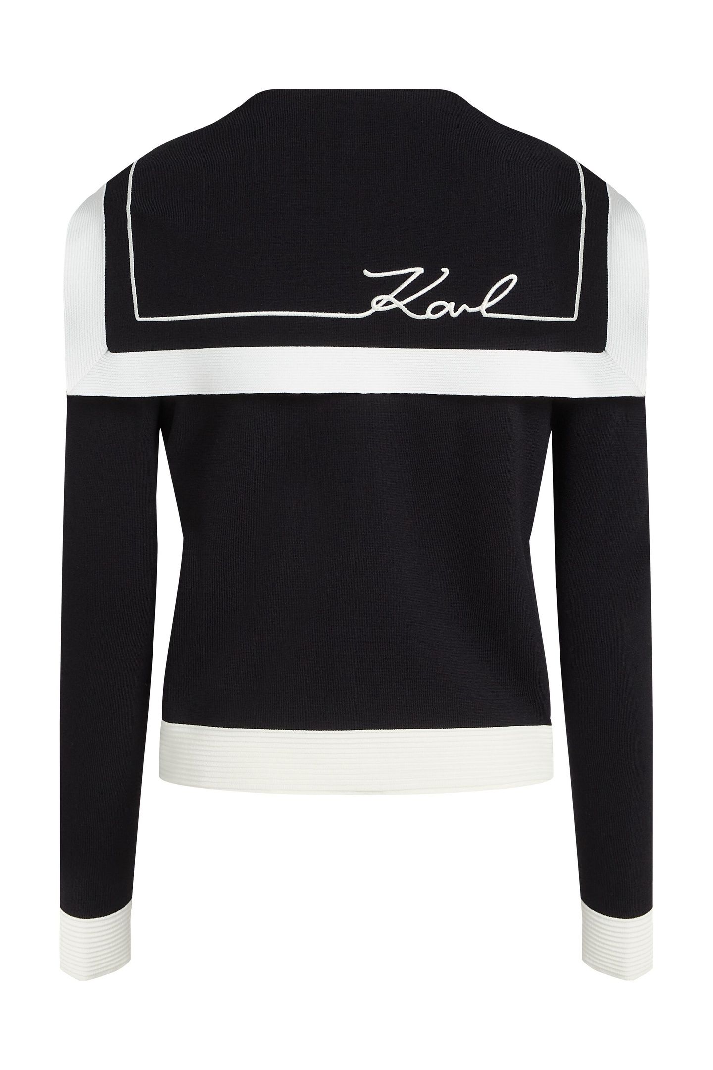 NAUTICAL KNIT CARDIGAN BLACK/WHITE 2