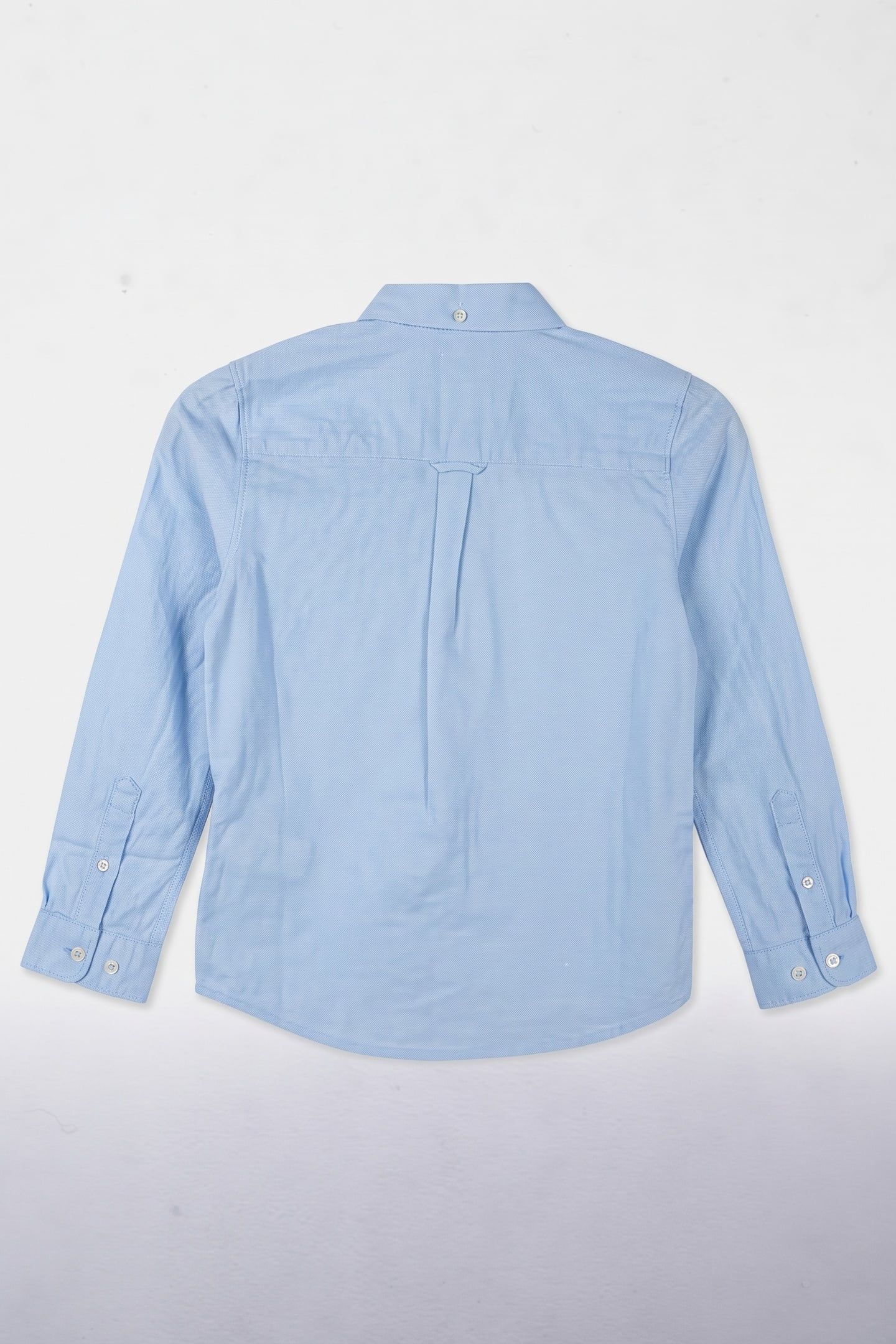 TEEN BOYS SHIELD LINEN BLEND SHIRT SKY BLUE 3