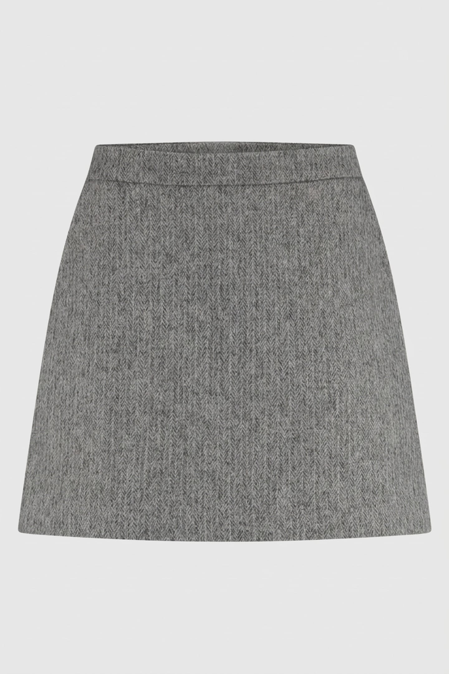 REBECCA SKIRT HERRINGBONE GREY 5