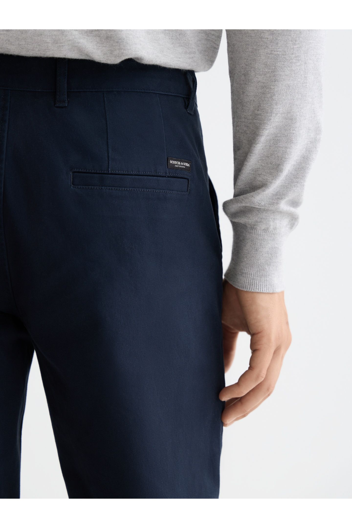 MOTT COTTON-BLEND TWILL CHINO NAVY 6