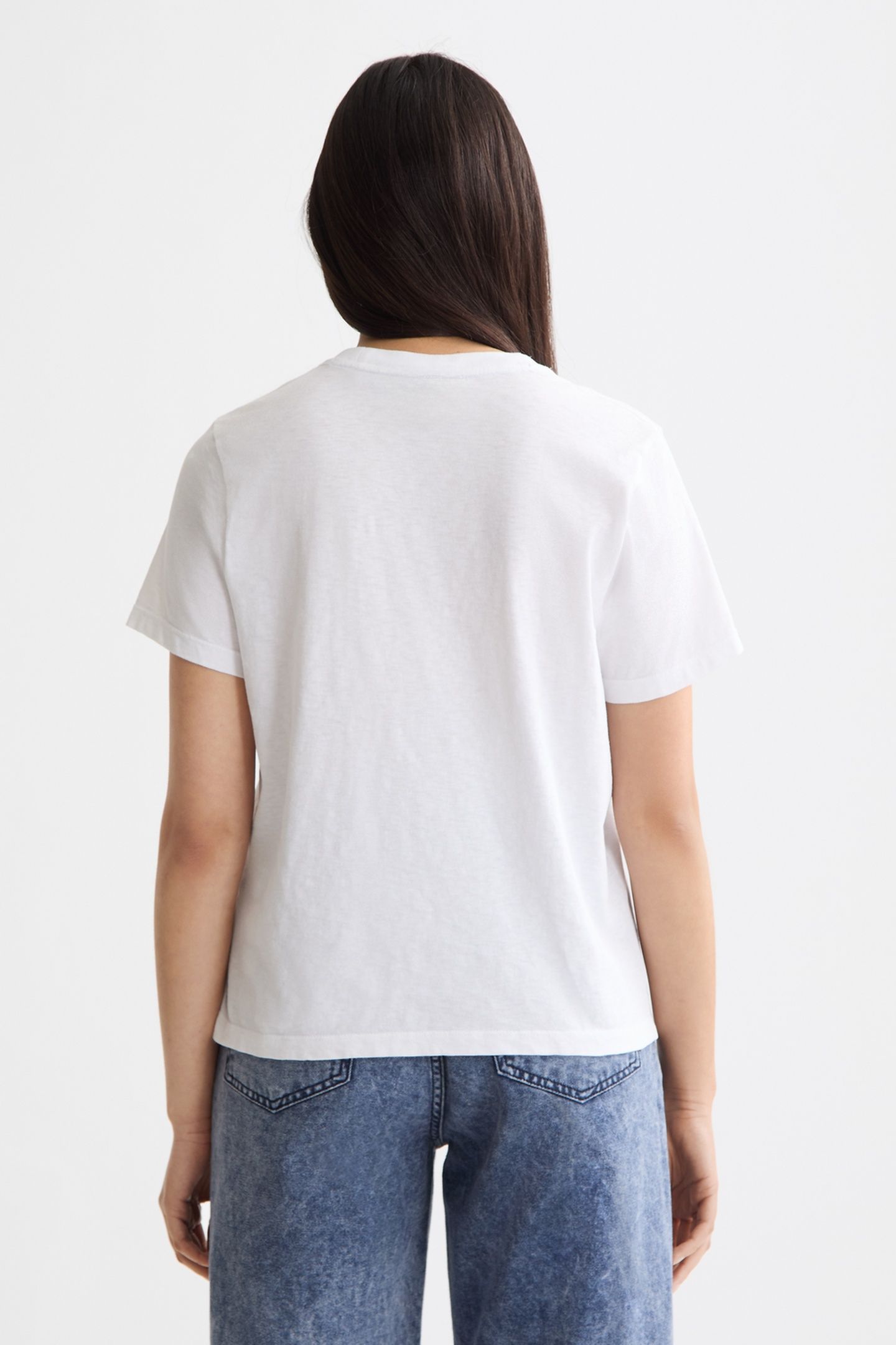 WASHED REGULAR FIT T-SHIRT WITH CHEST ARTWORK OFF WHITE 2