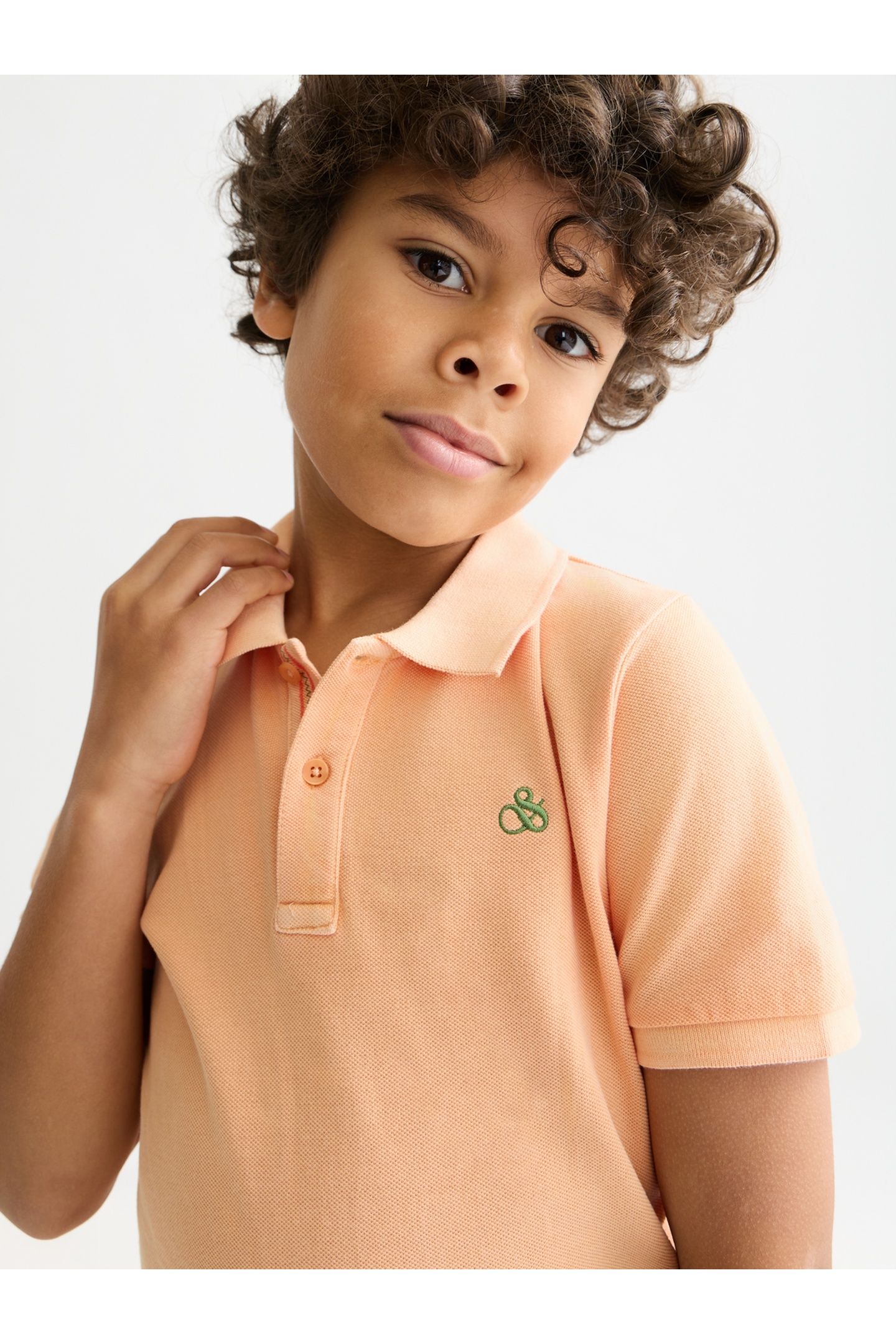 BOYS SEASONAL CORE CHEST EMBROIDERY PIQUE GARMENTDYED POLO D 5
