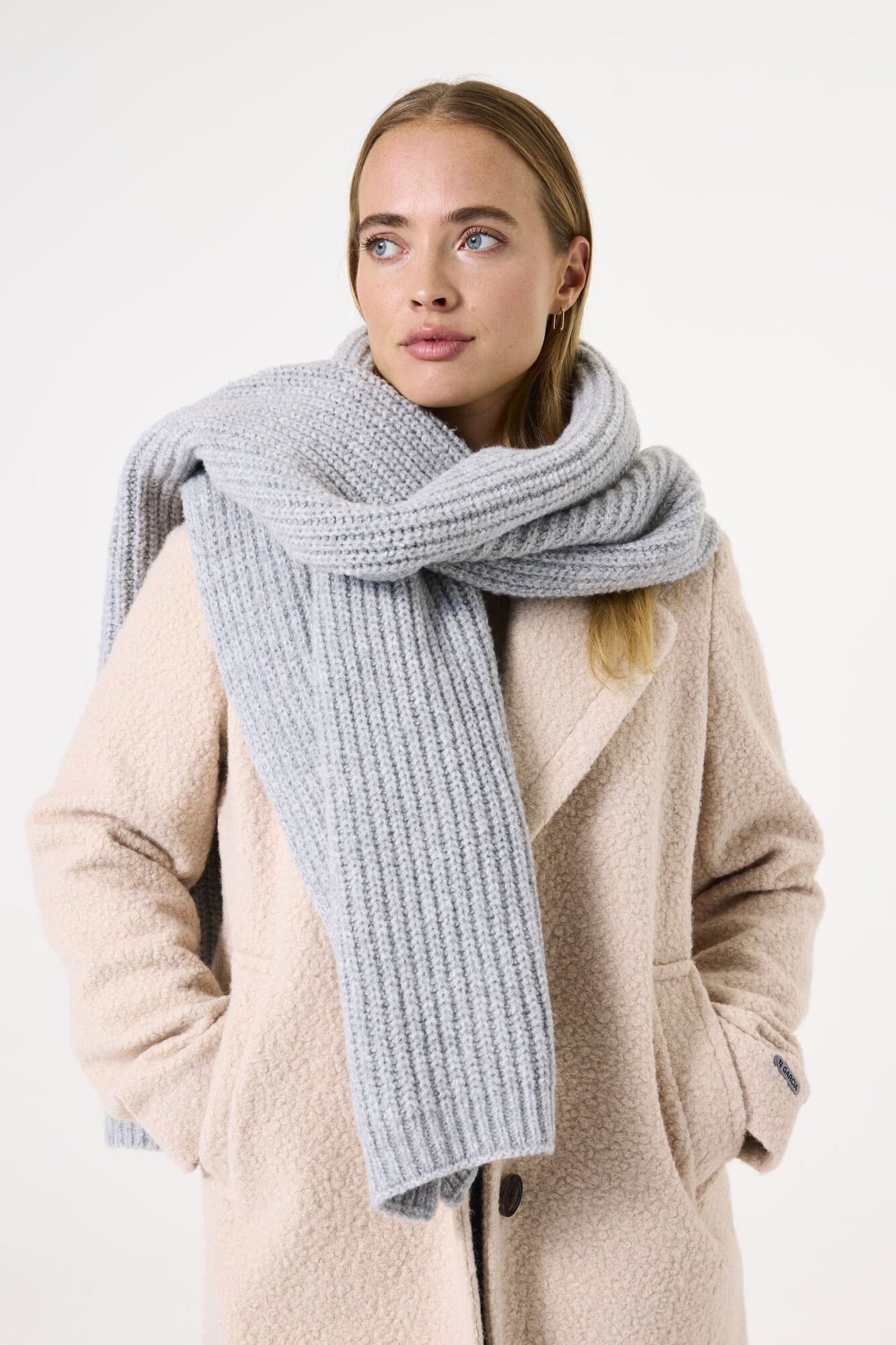 LADIES SCARF GREY MELEE 2