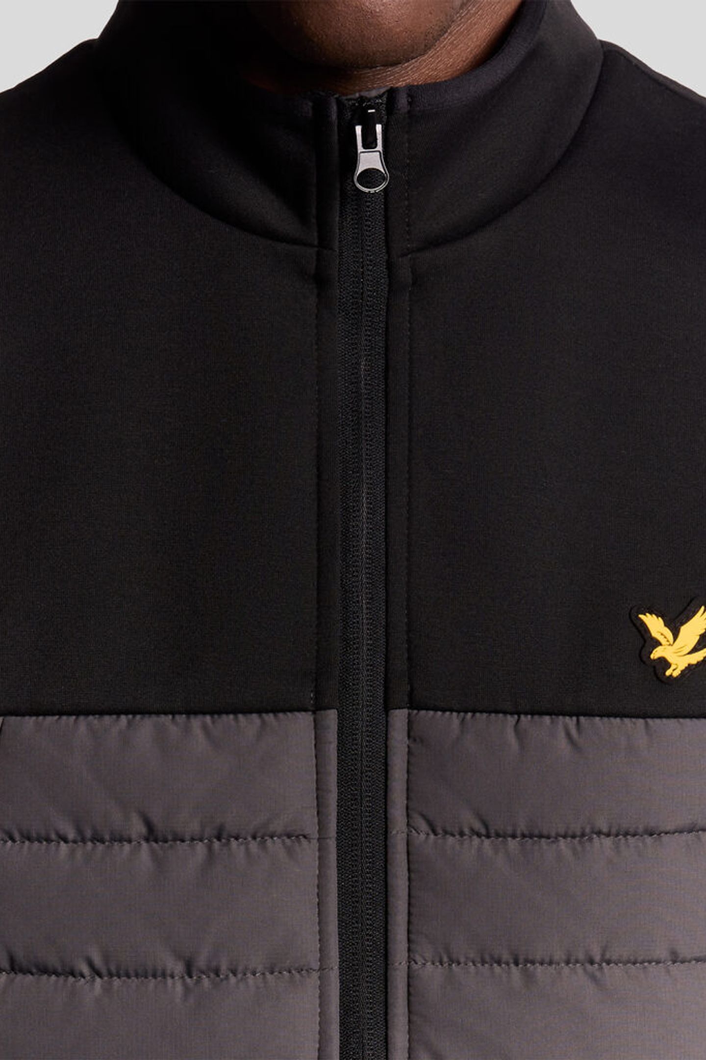 SPORTS FLEECE HYBRID GILET JET BLACK/GRANITE 5