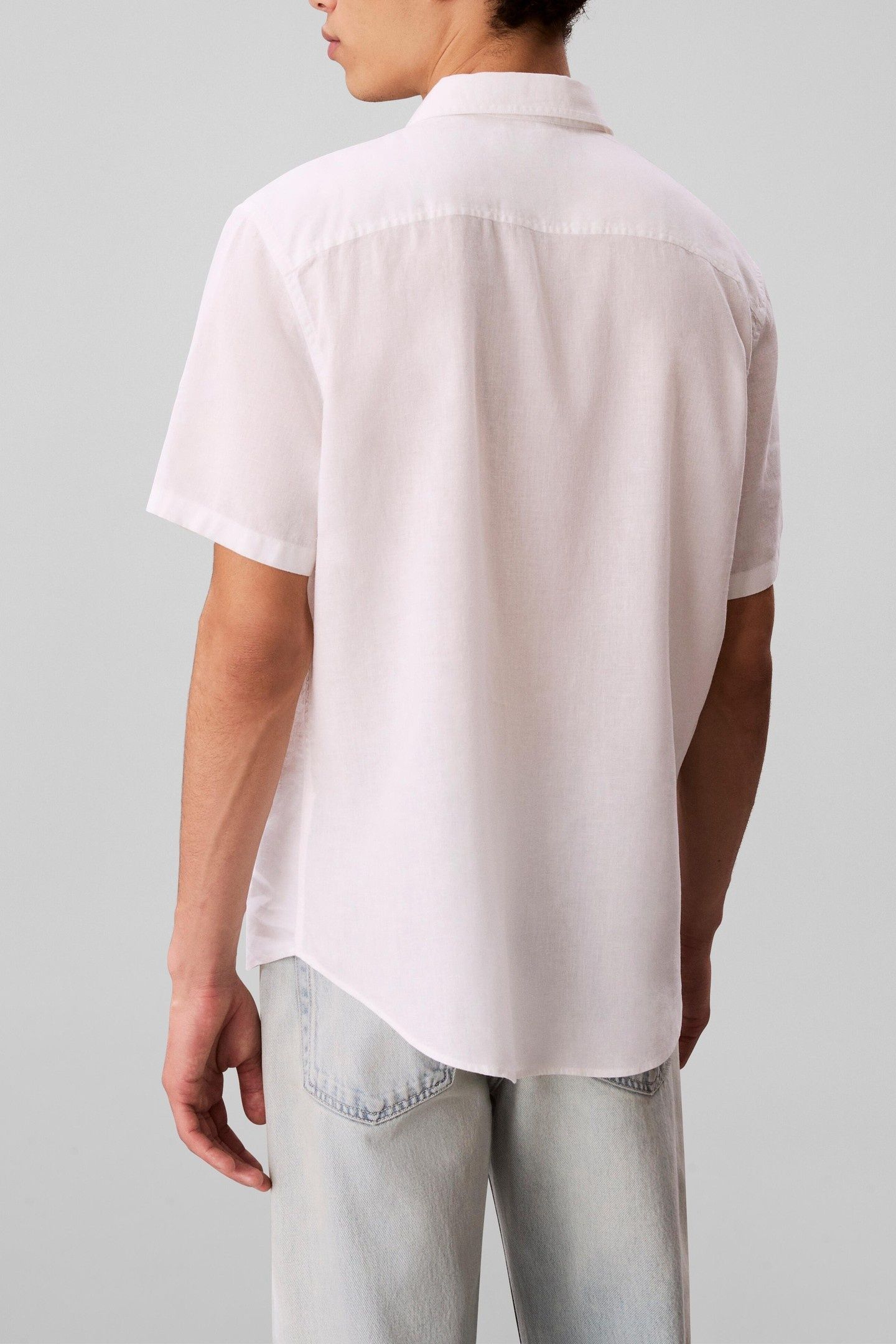 SS SLD CAUSAL LINEN SHIRT BRILLIANT WHITE 2