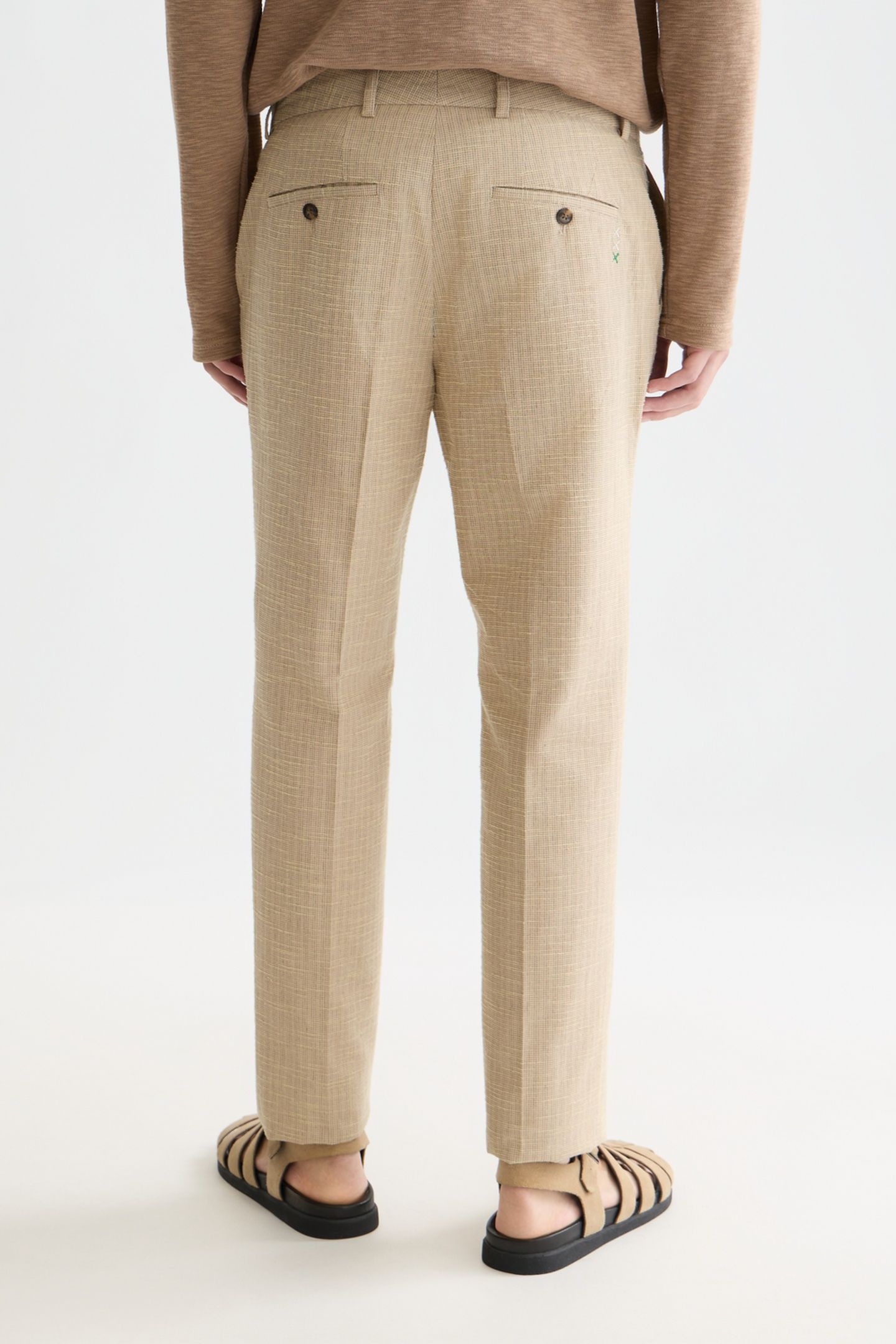 STUART STRUCTURED LINENBLEND REGULAR SLIMFIT CHINO MEDIUM BE 2