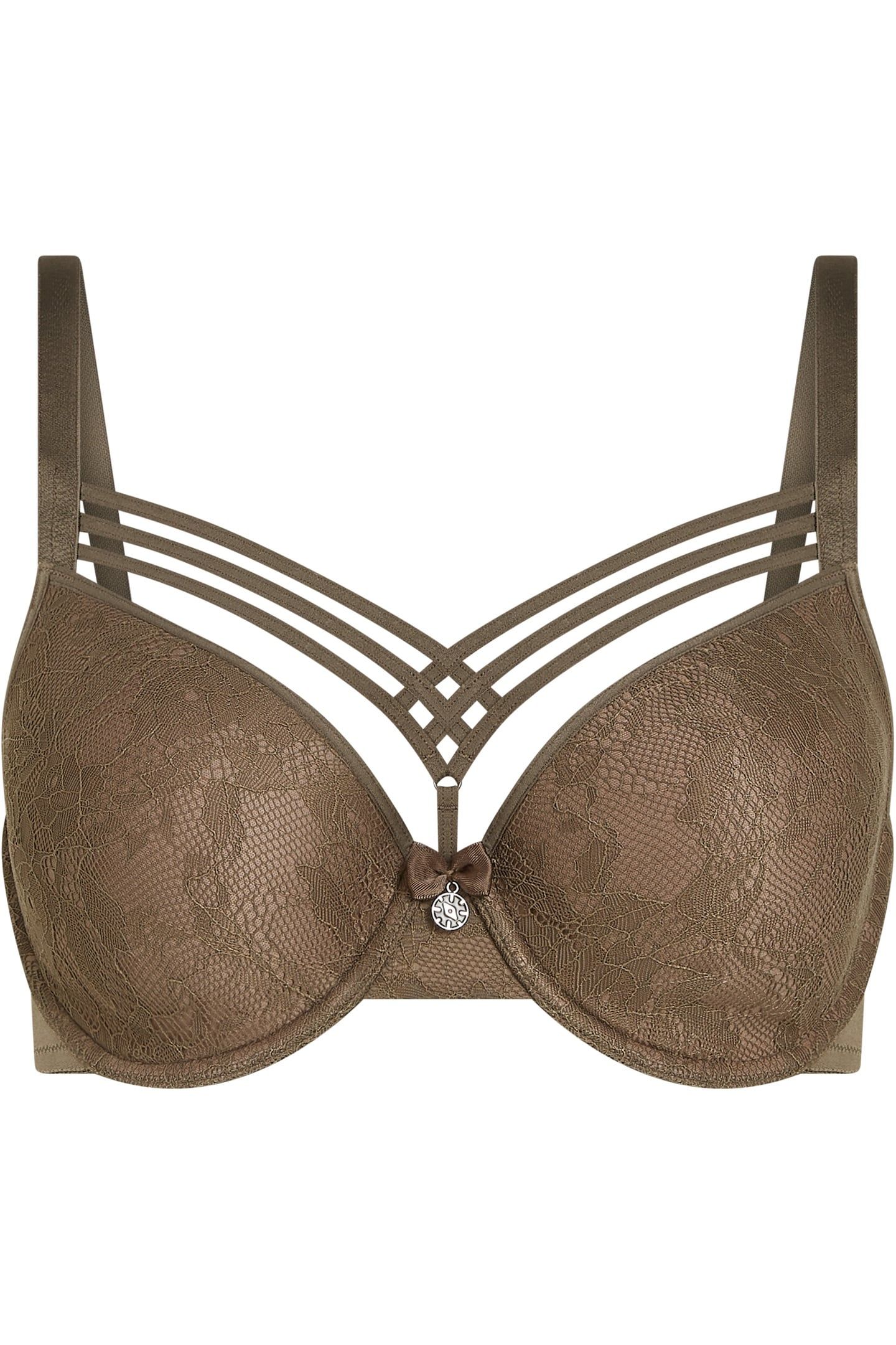 DAME DE PARIS CAPPUCINO BROWN PLUNGE BRA 2
