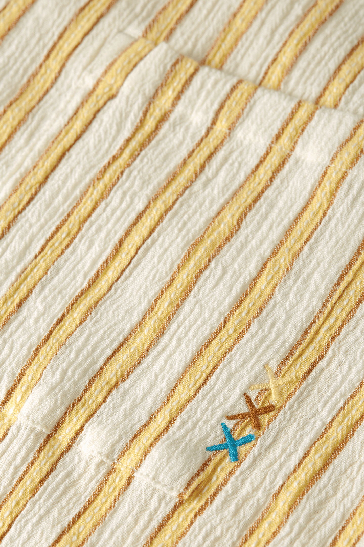 STRIPED CRINKLE STRUCTURE REGULARFIT SHIRT MED YELLOW 3