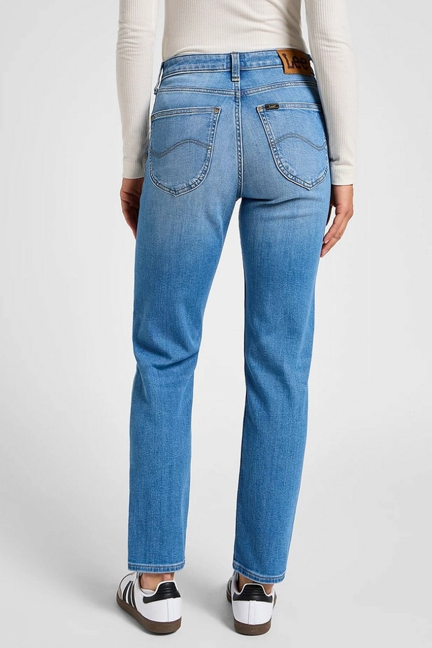 CAROL MEANT TO BE HIGH RISE STRAIGHT JEANS DENIM BLUE 2