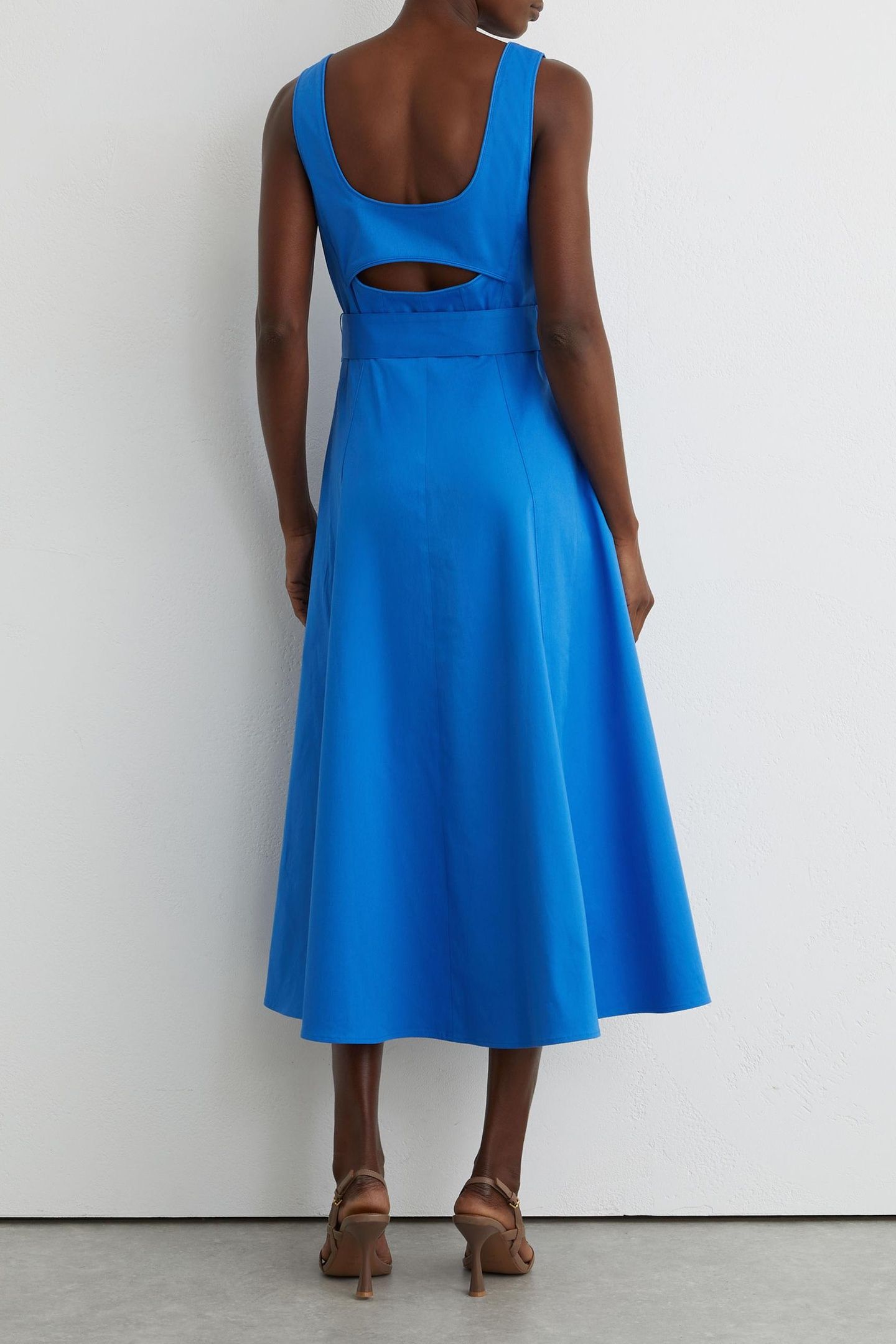 BELTED MIDI DRESS BLUE 2