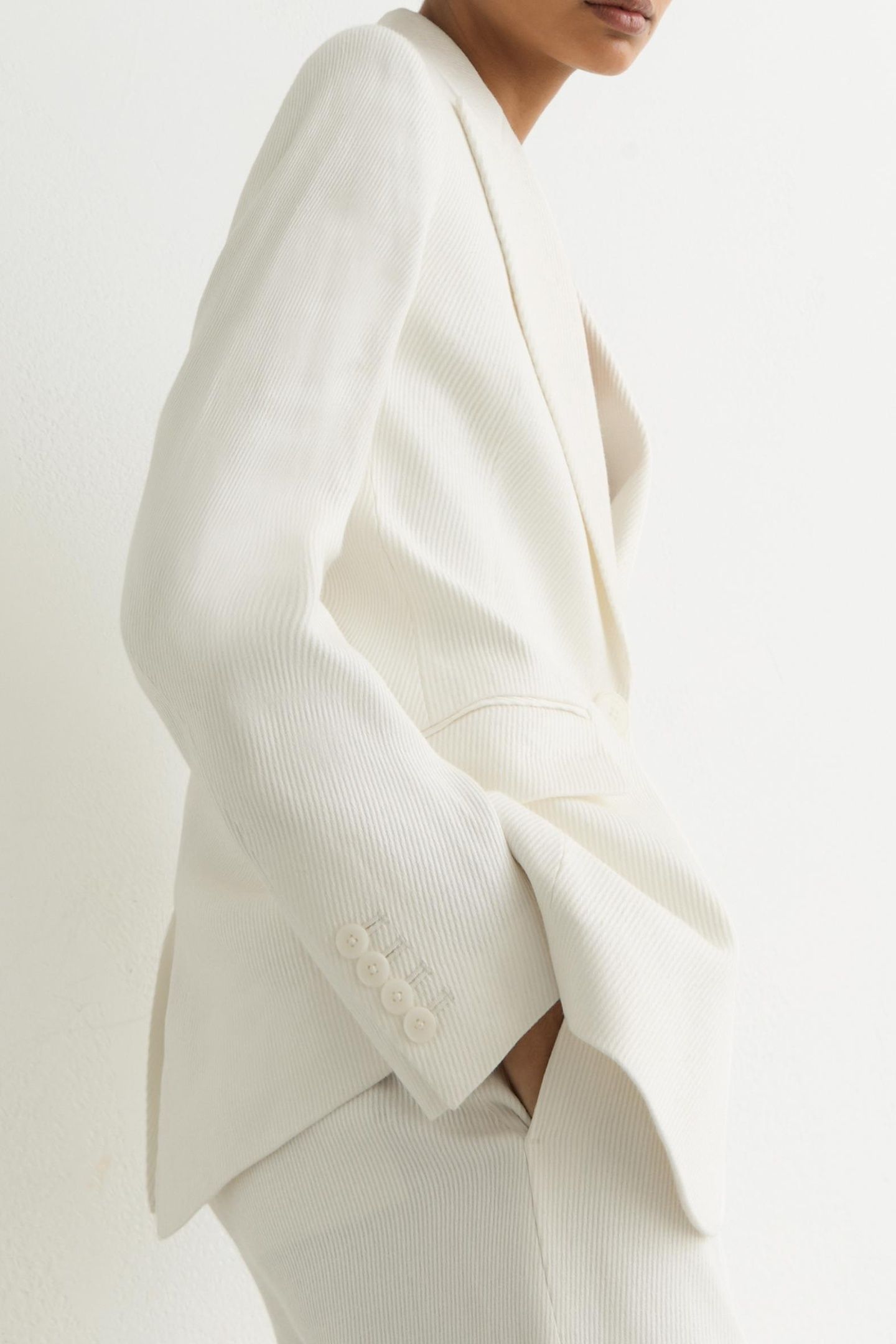 SB LINEN BLEND SUIT JACKET WHITE 3