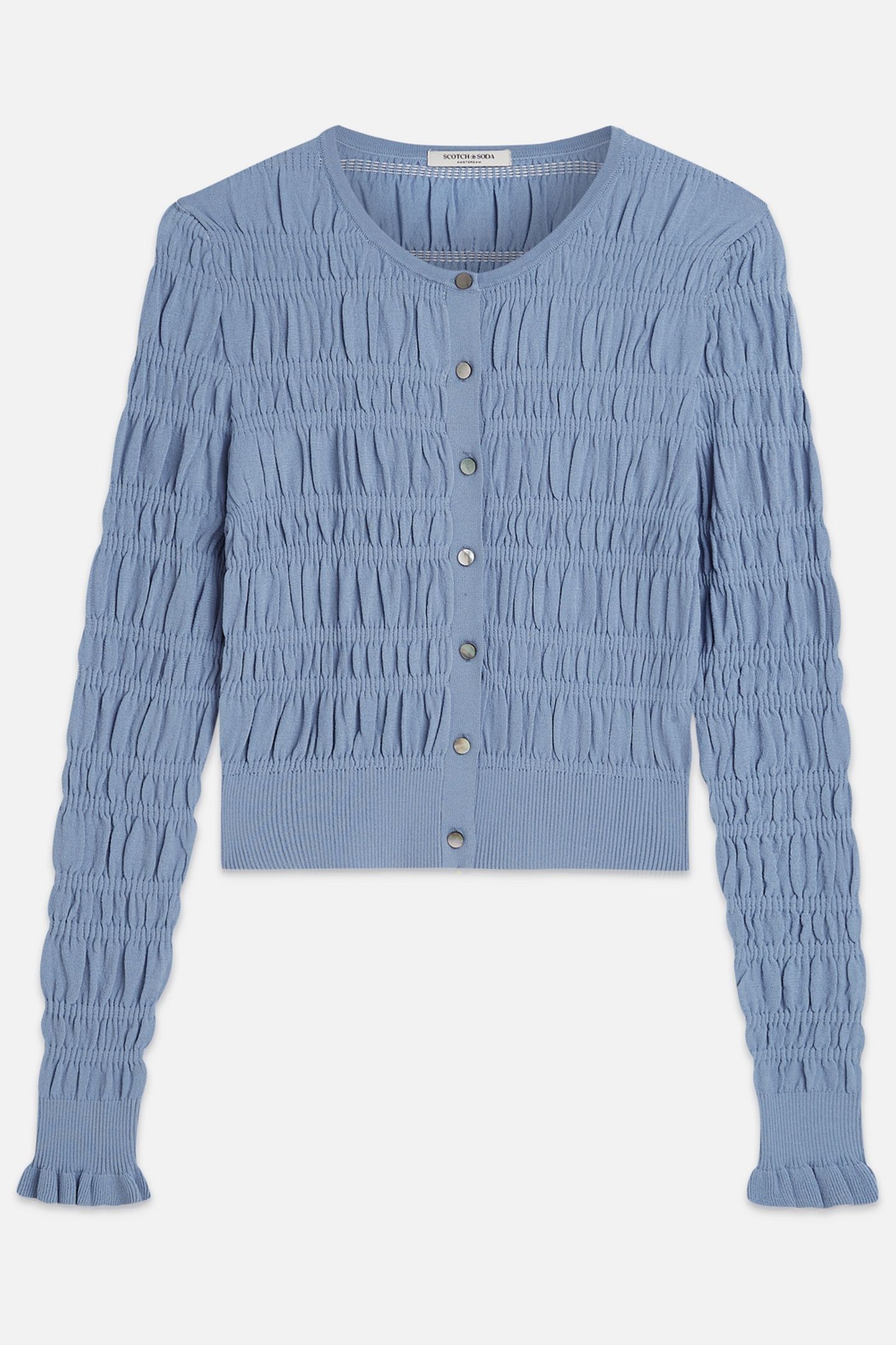 SMOCK STITCH CREW NECK CARDIGAN INFINITY 1